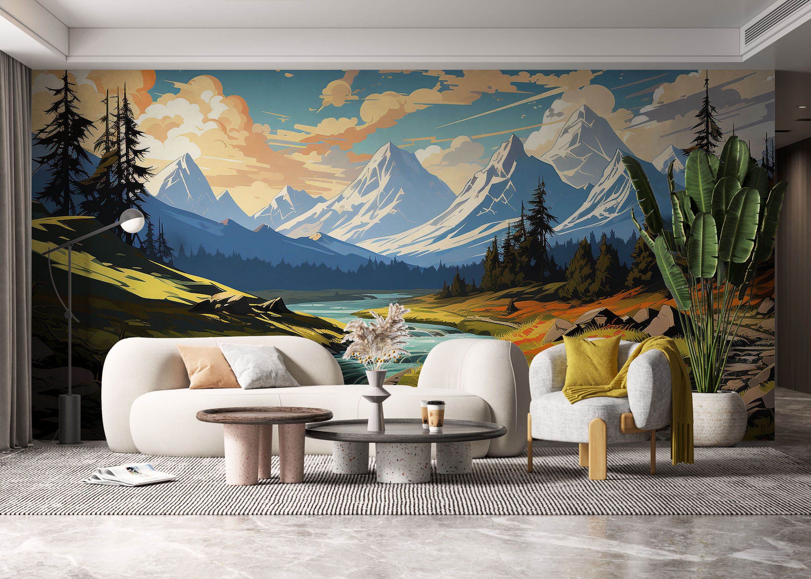 Mountain Cartoon View mockup 6