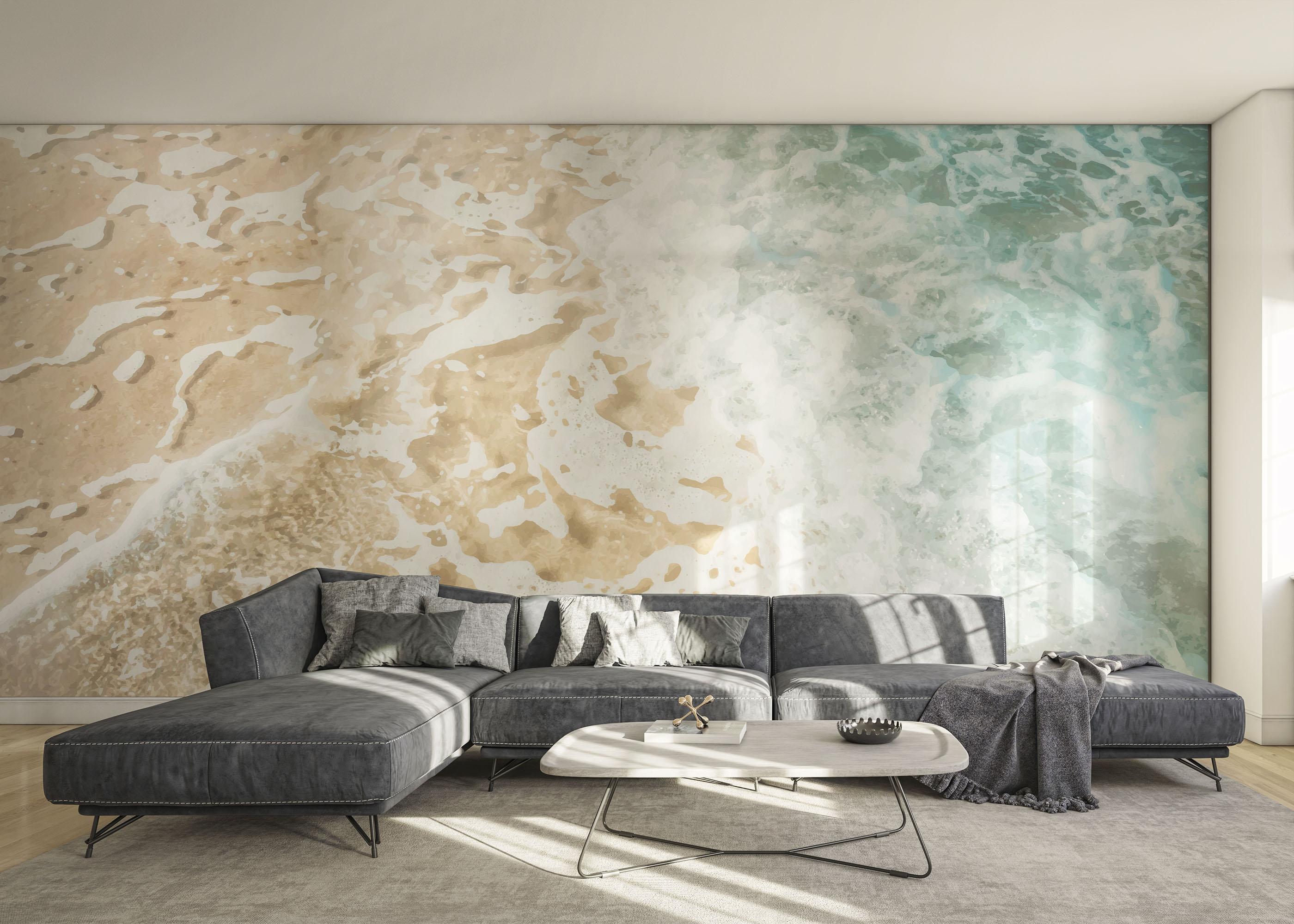 Fotótapéta Blue Cream Beach mockup 0