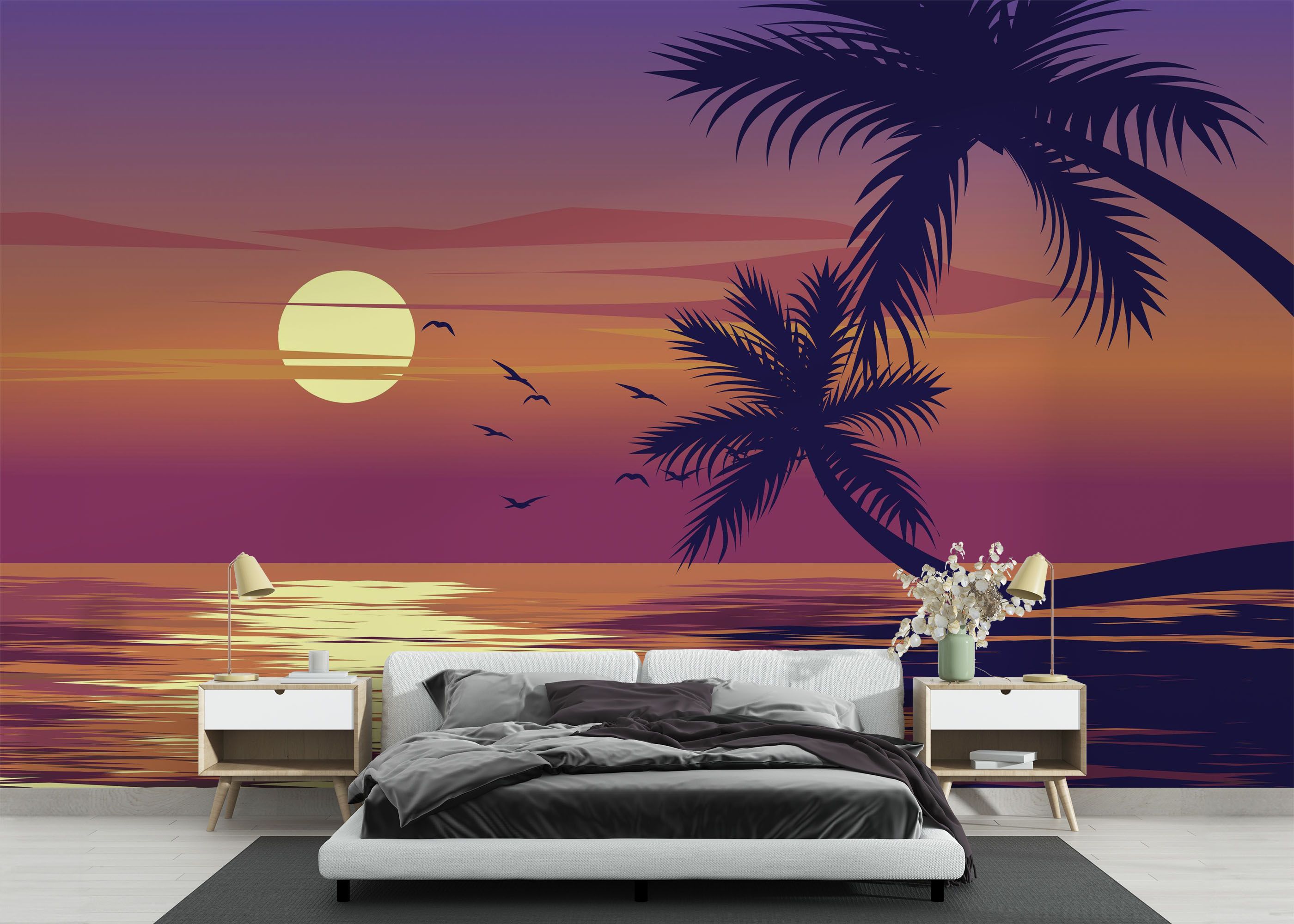Palm Ocean Sunset mockup 3
