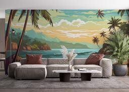 Cartoon Beach Art mockup 4