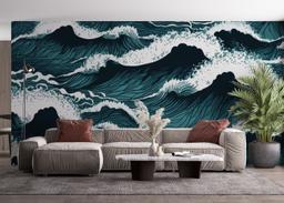 Dark Green Wave mockup 4