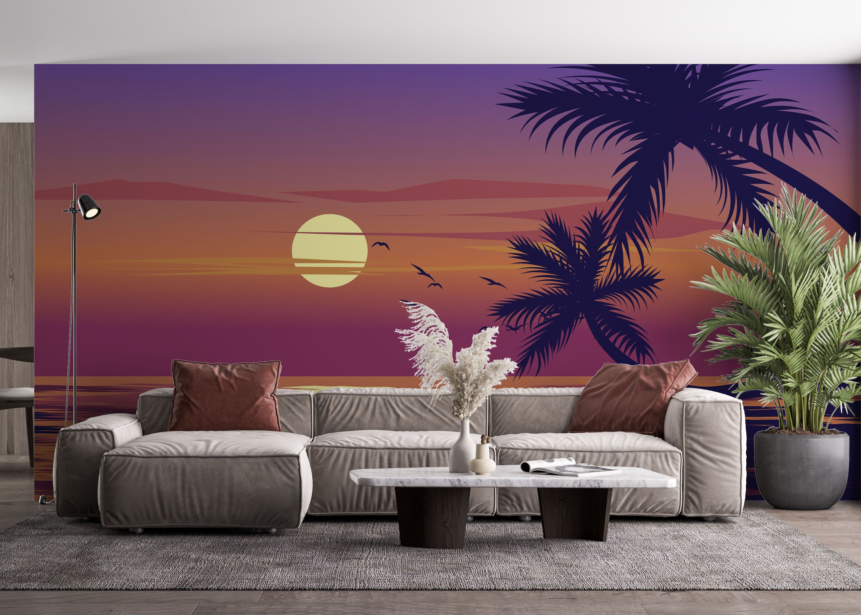 Palm Ocean Sunset mockup 4