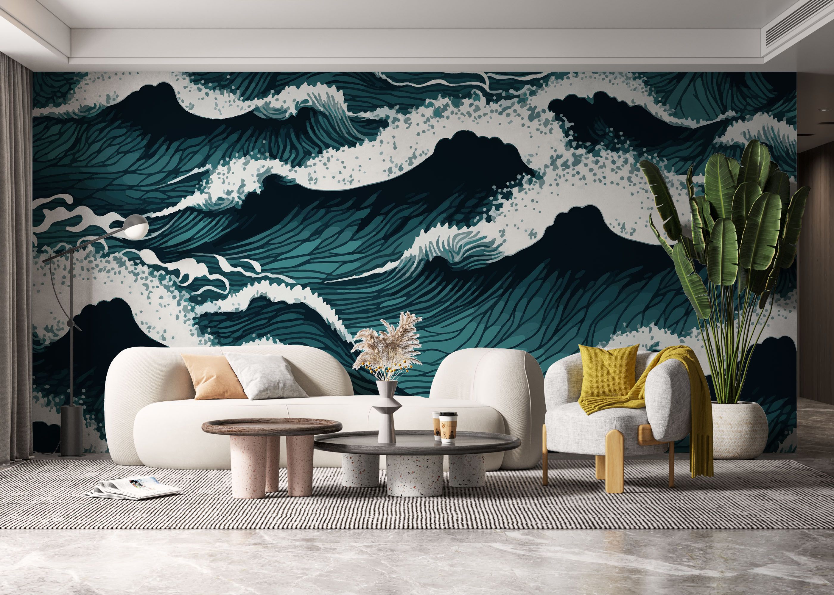 Dark Green Wave mockup 6