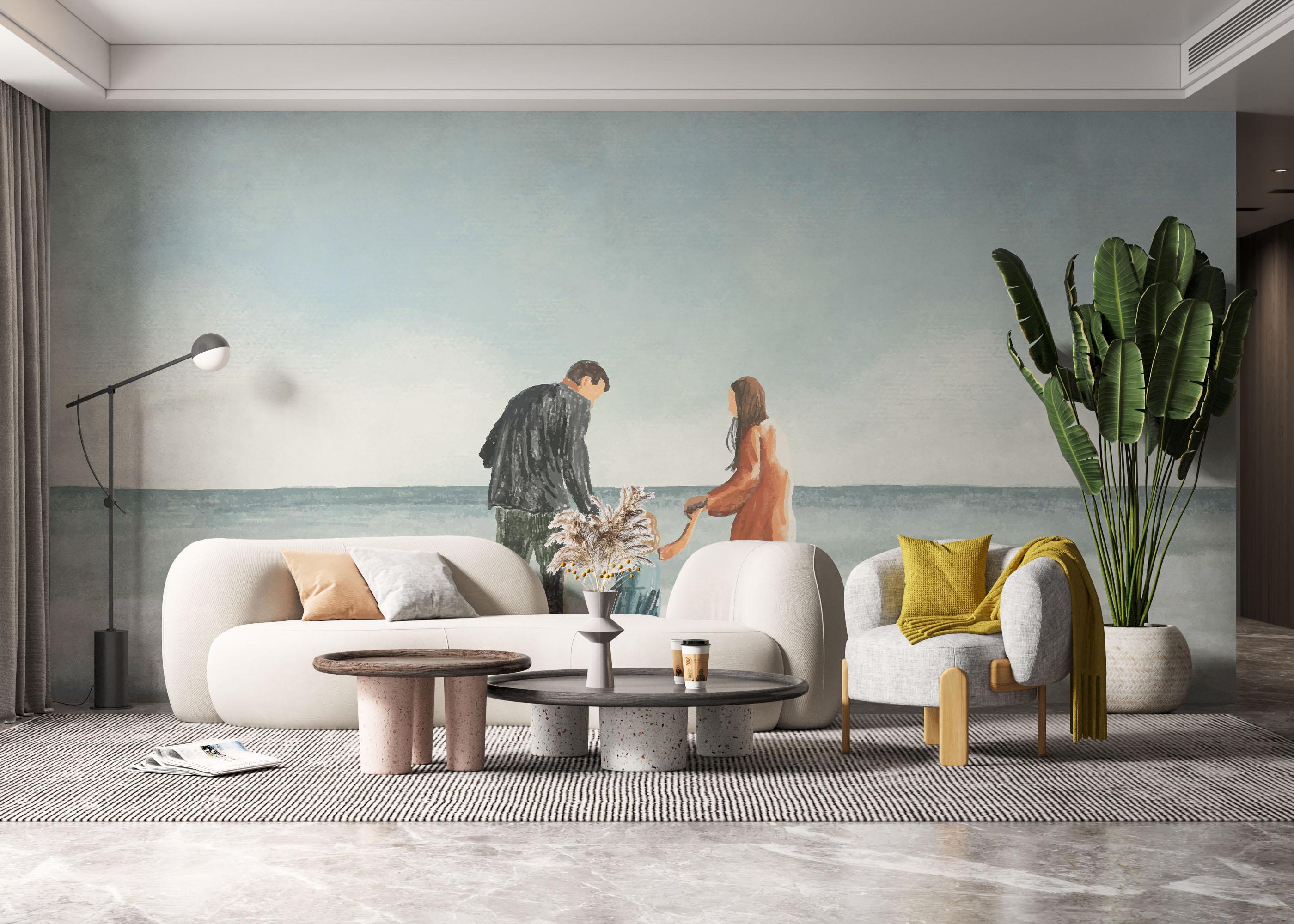 Fotótapéta Family Beach Art mockup 6