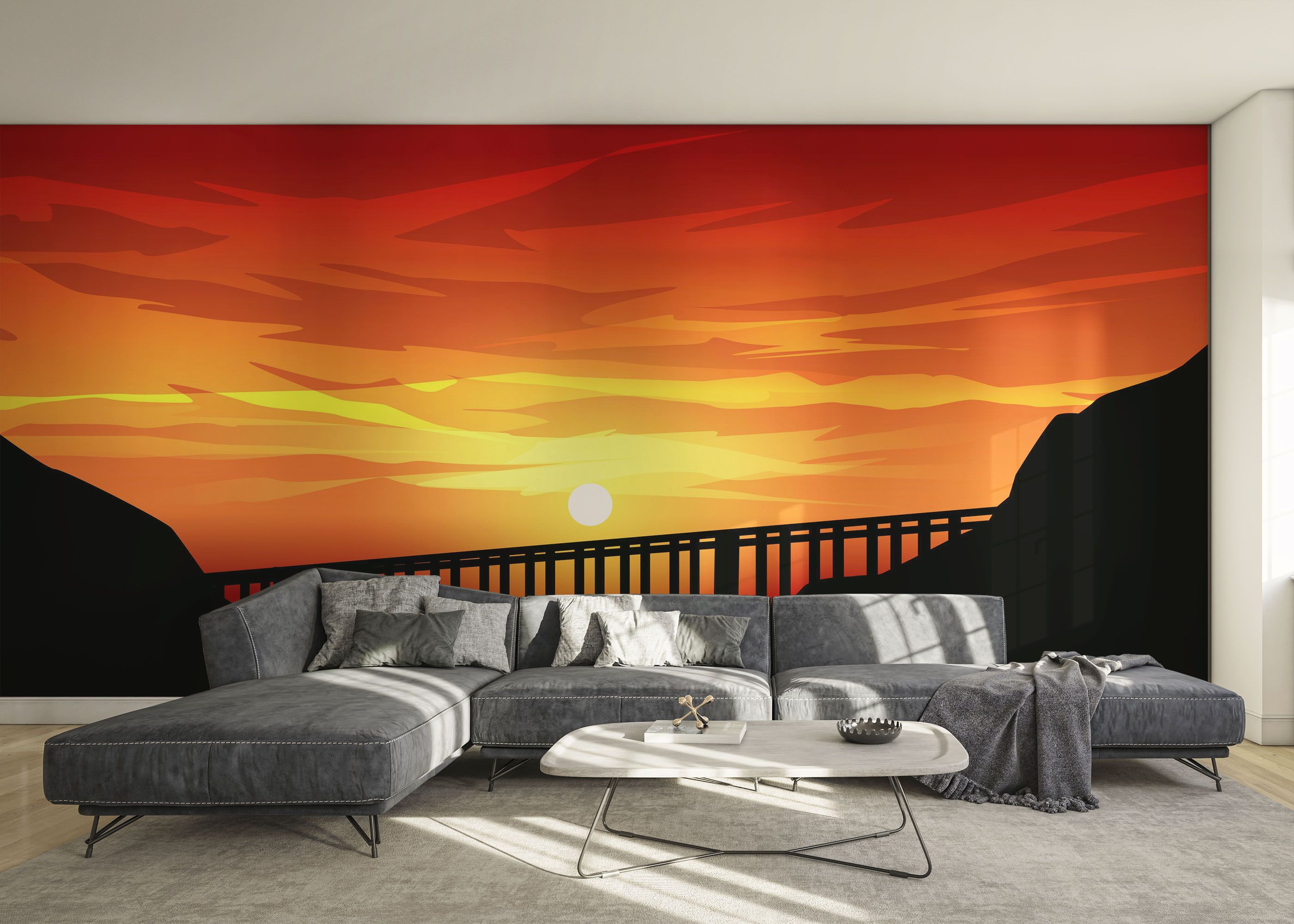 Red Sunset Bridge mockup 0