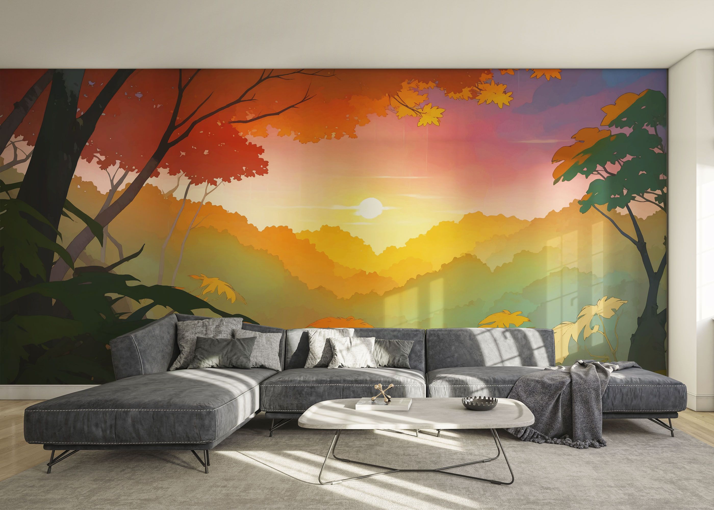 Sunset Autumn View mockup 0