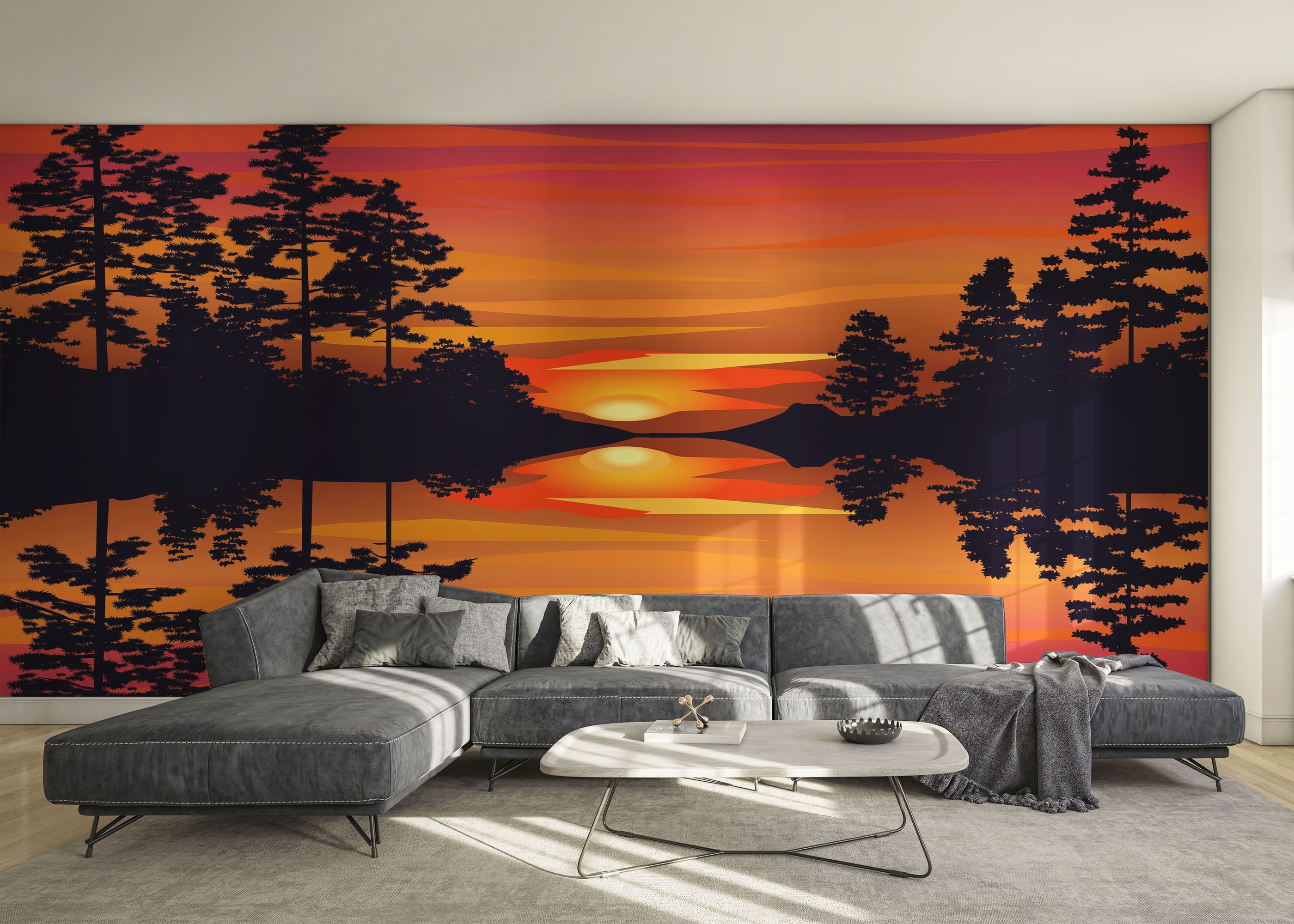 Sunset Reflection Art mockup 0