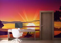 Purple Sunrise Boat mockup 1