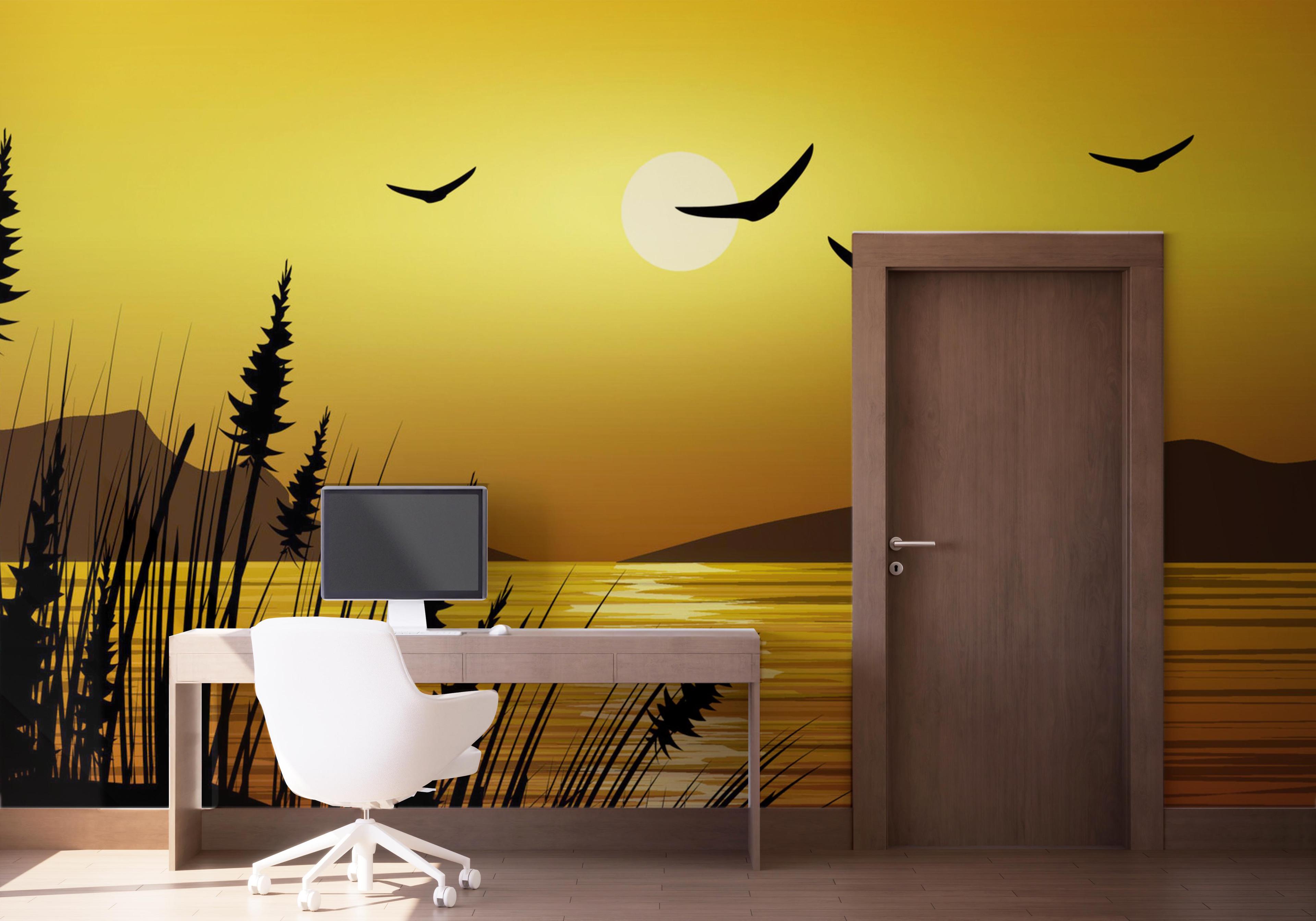 Fotótapéta Yellow Sky Plant mockup 1