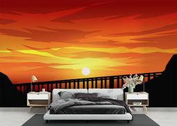 Red Sunset Bridge mockup 3