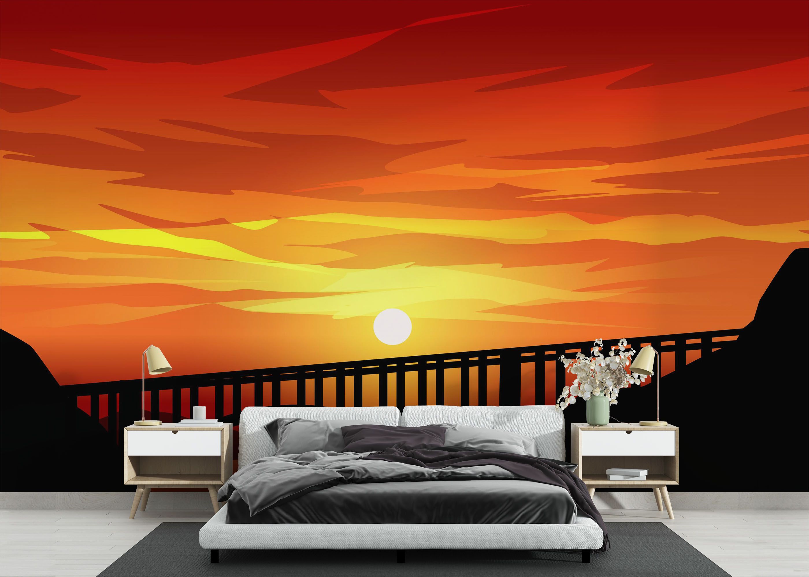 Red Sunset Bridge mockup 3