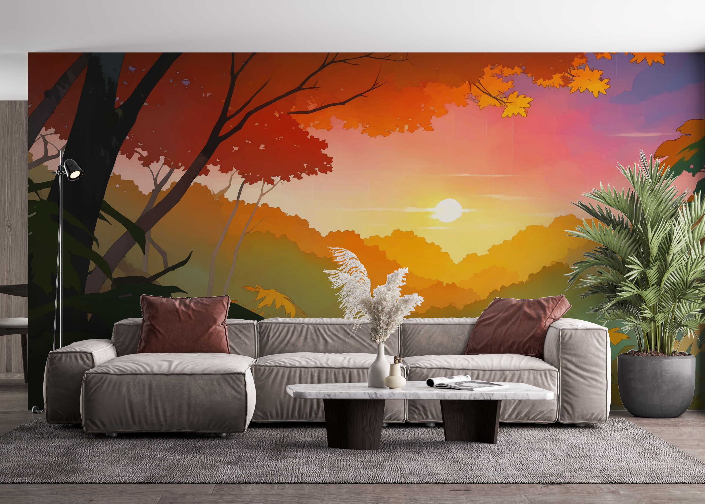 Sunset Autumn View mockup 4
