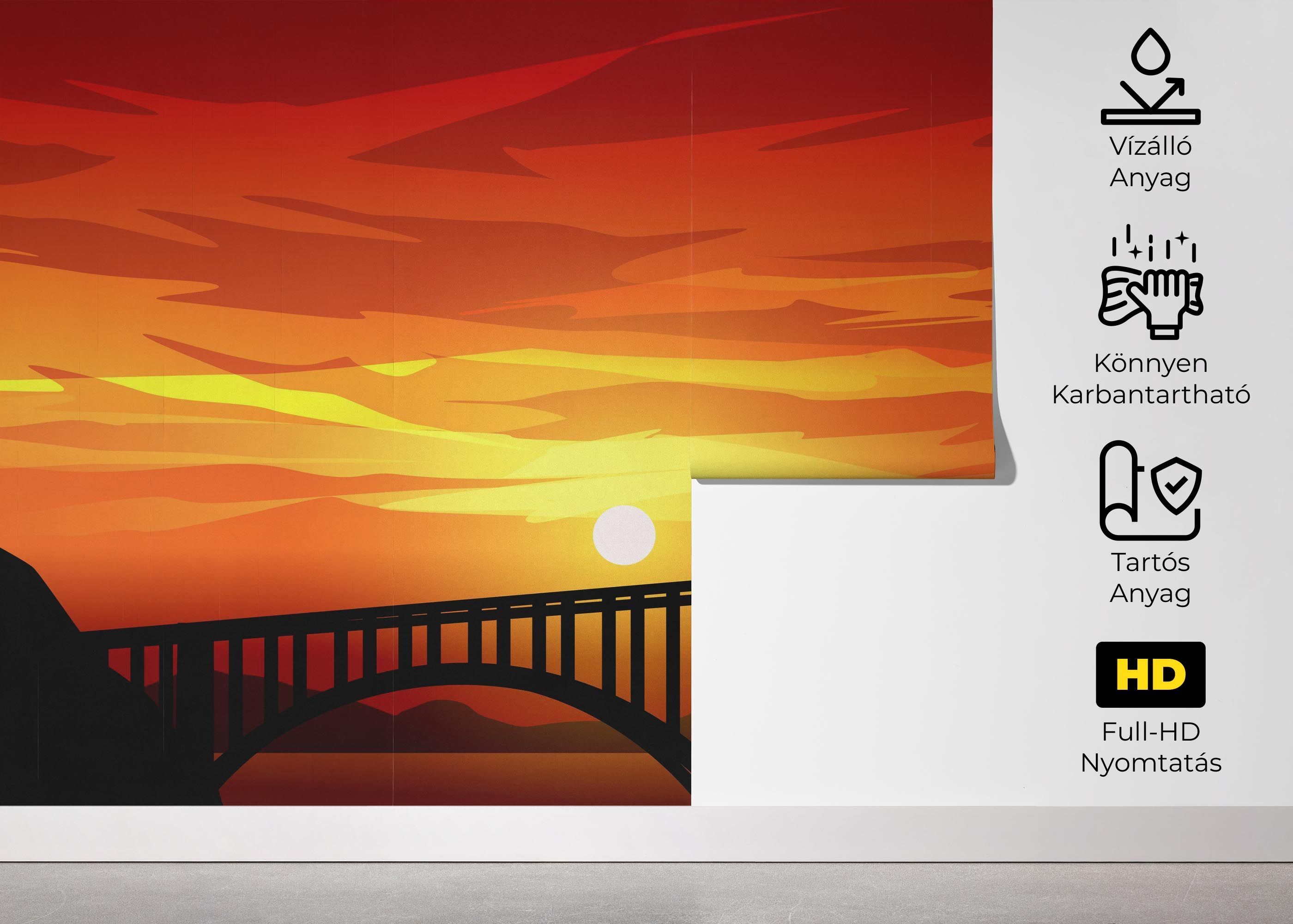 Red Sunset Bridge mockup 5