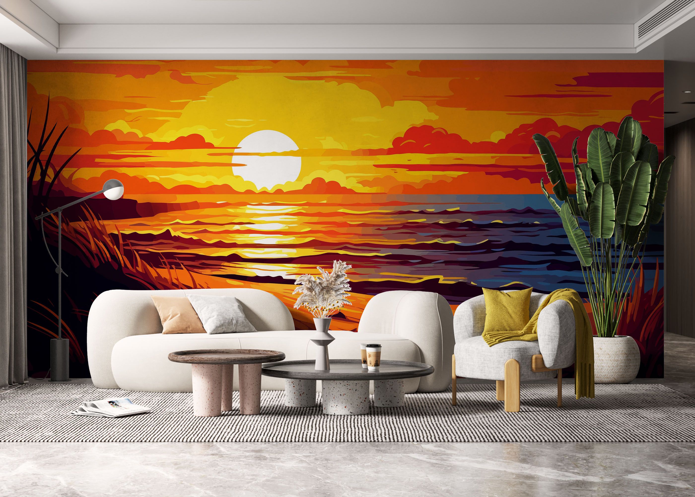Nice Sunset Cartoon mockup 6