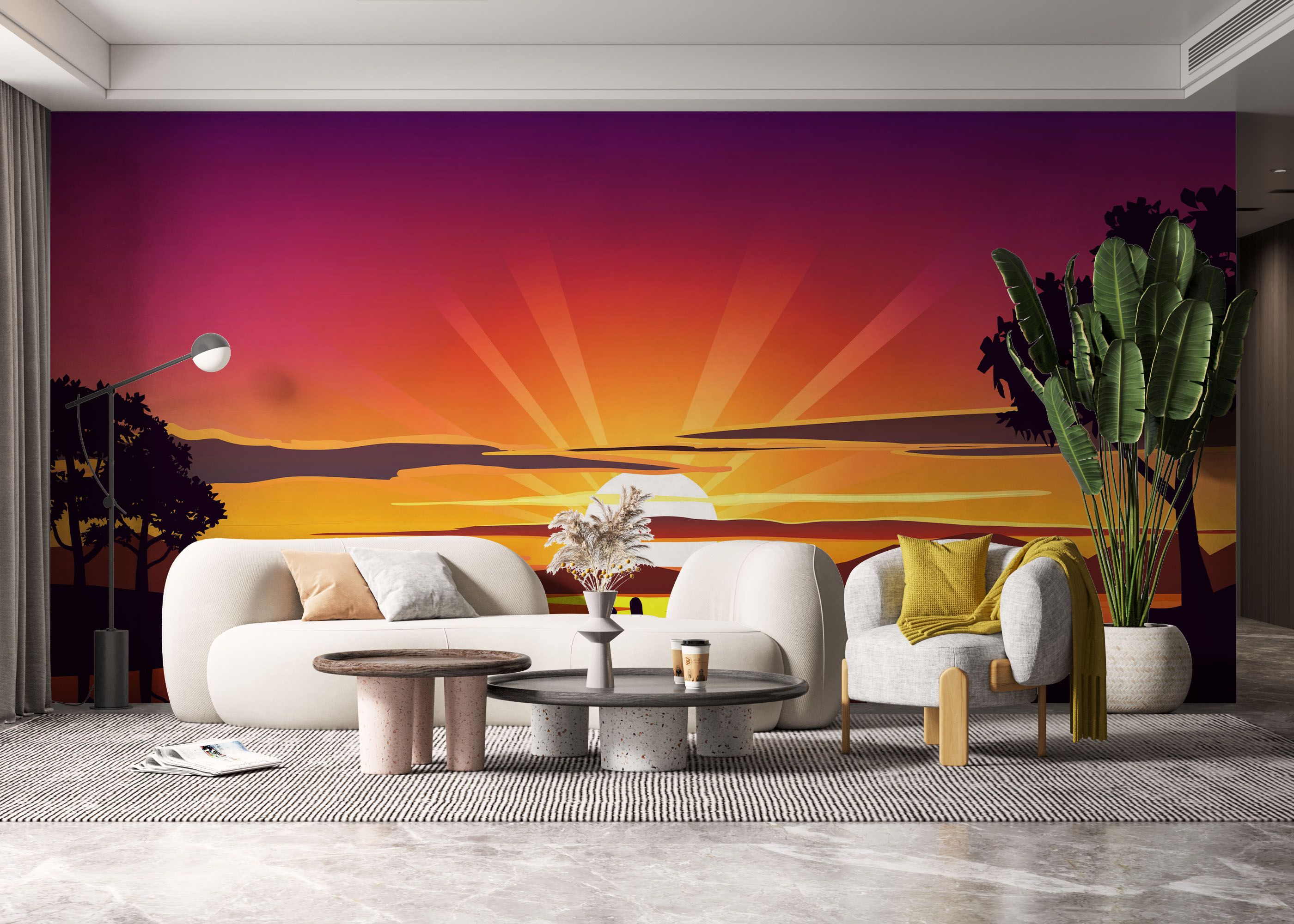 Purple Sunrise Boat mockup 6