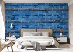 Blue Color Brick mockup 7