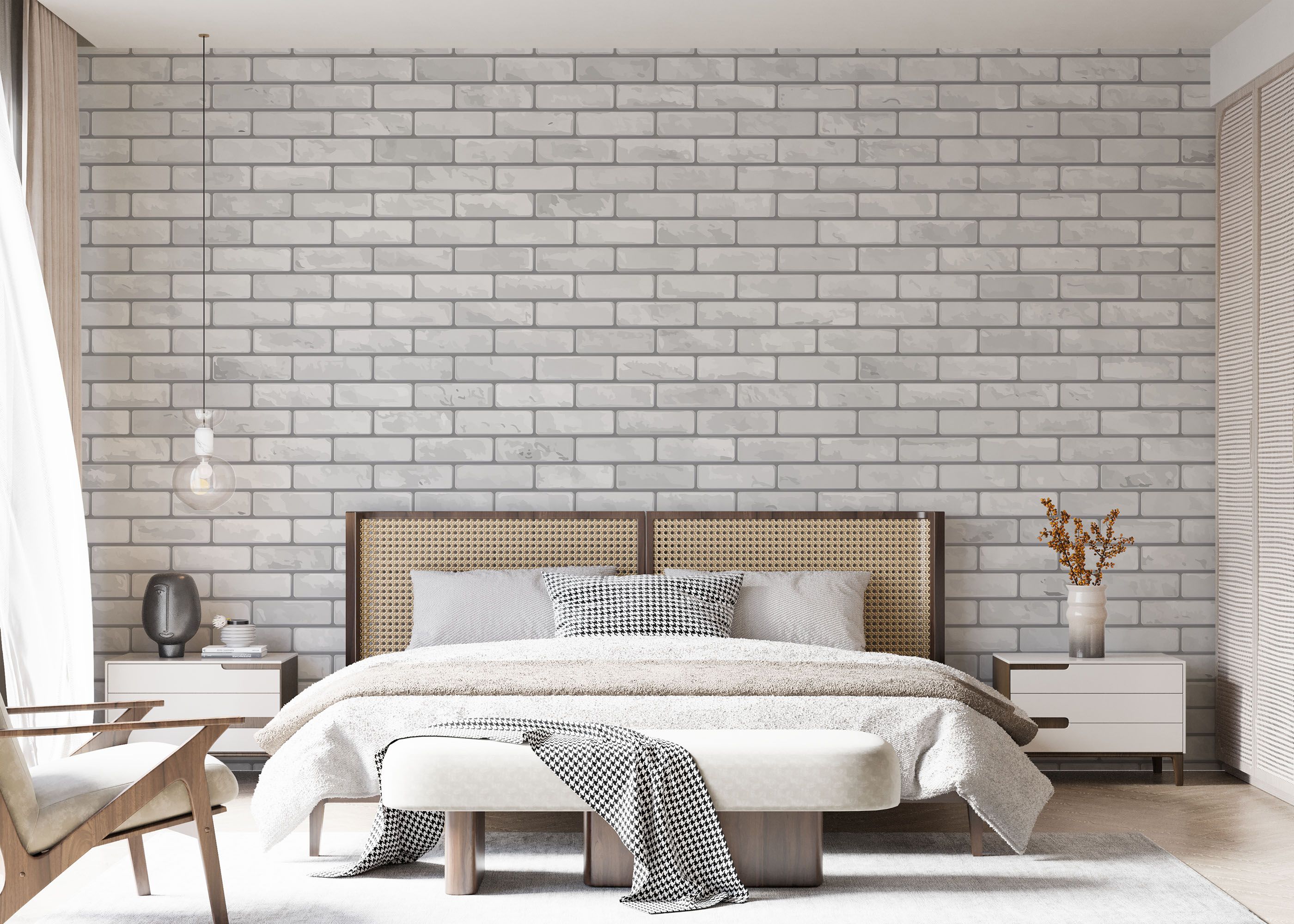 Grey Brick Wall mockup 7