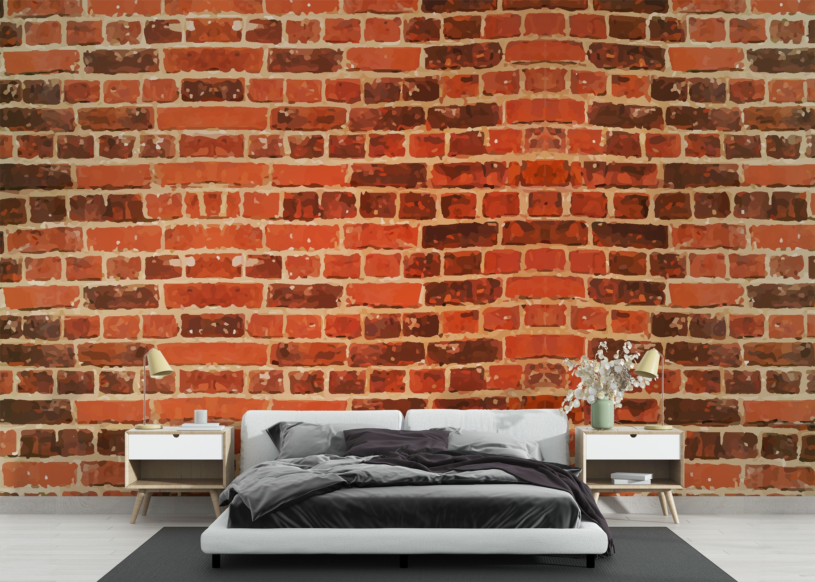 Cool Orange Brick mockup 3