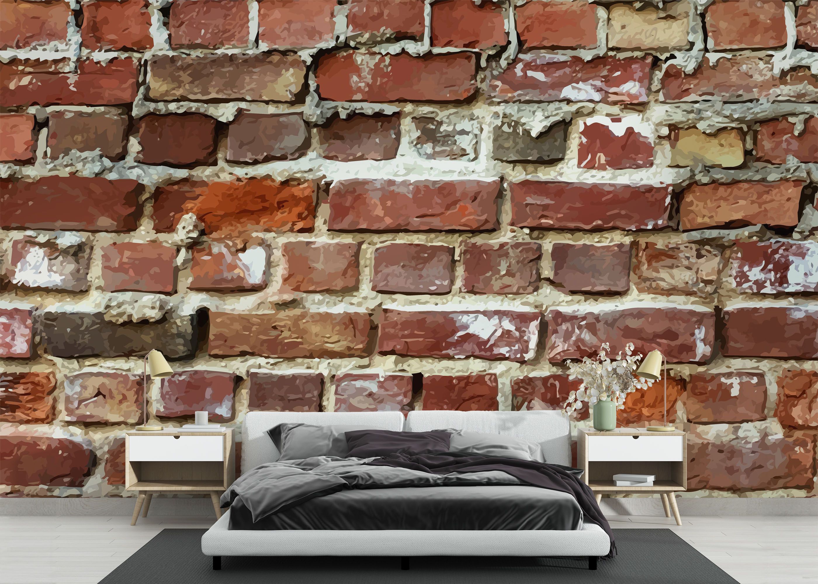 Cool Realistic Brick mockup 3