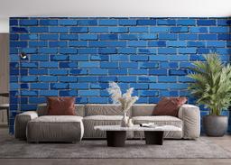 Blue Color Brick mockup 4