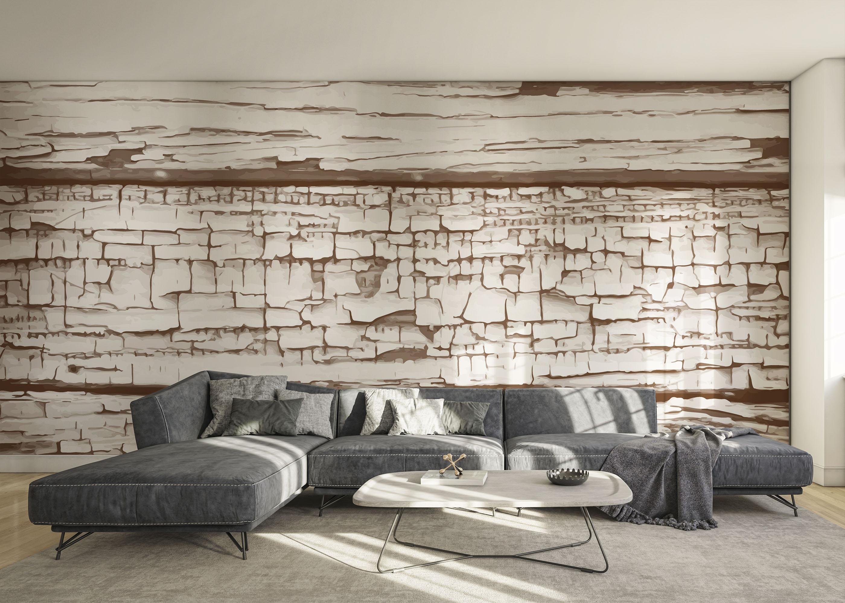 Fotótapéta Cracked Wood Paint mockup 0