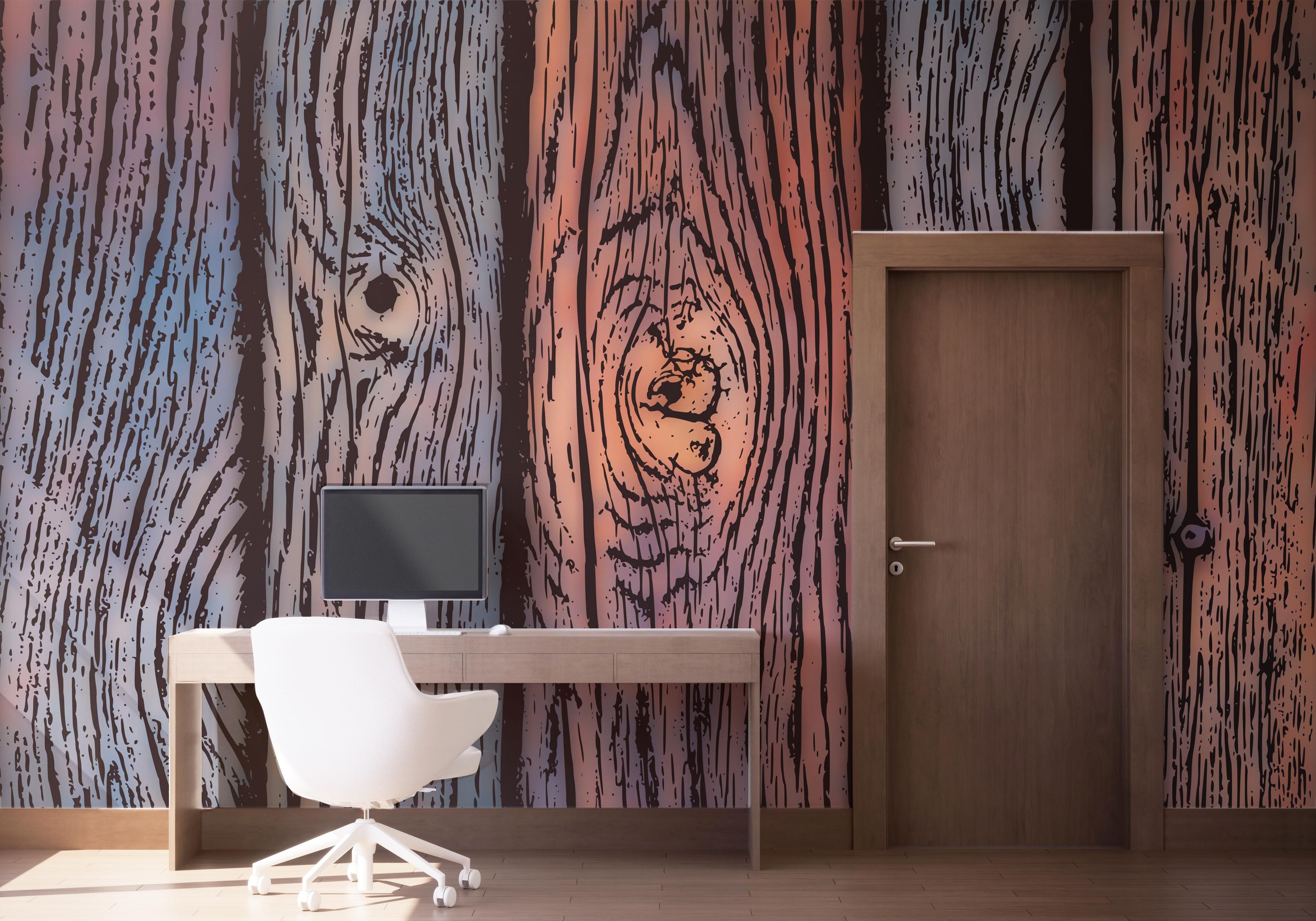 Colorful Wood Wall mockup 1