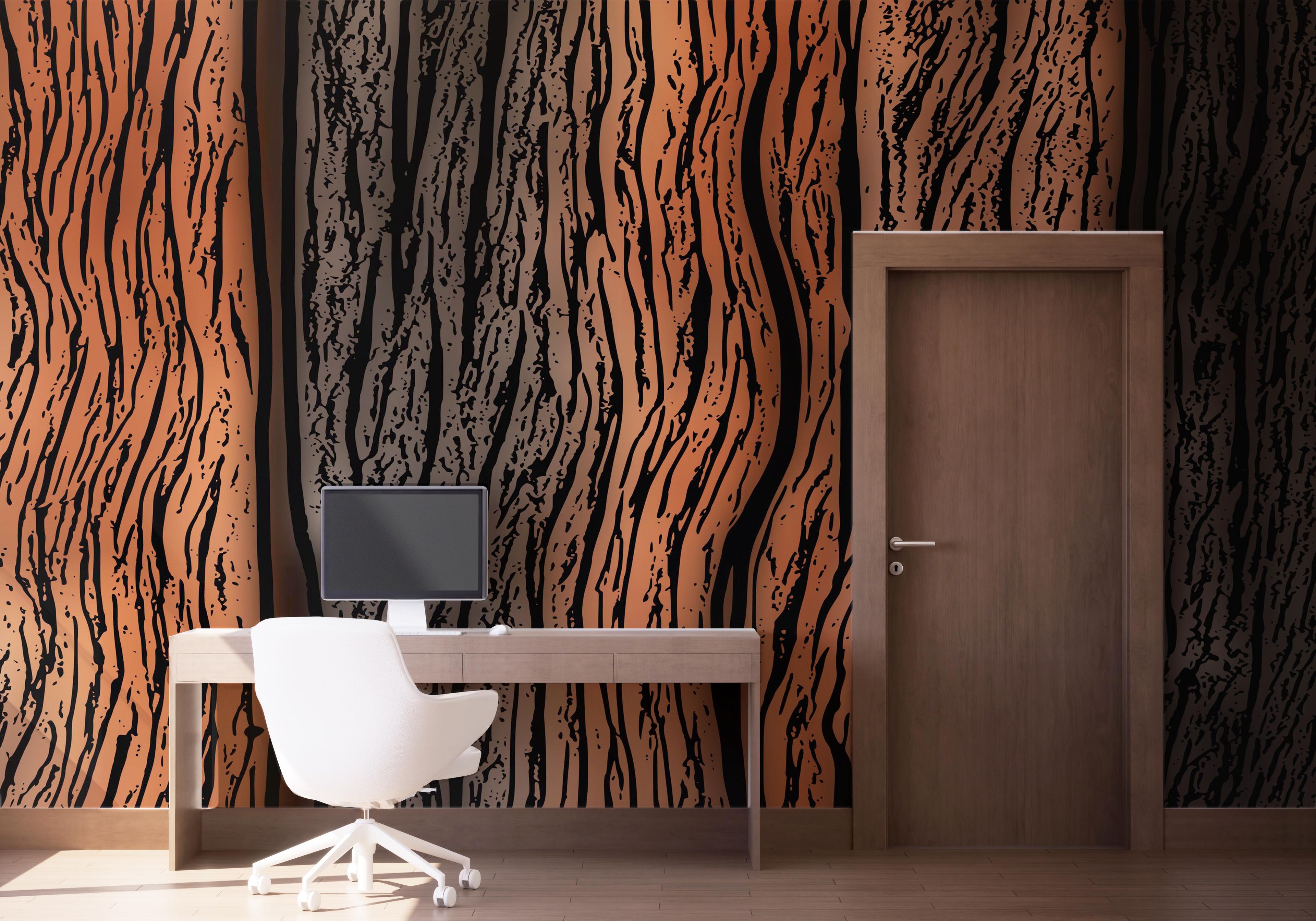 Orange Black Wood mockup 1