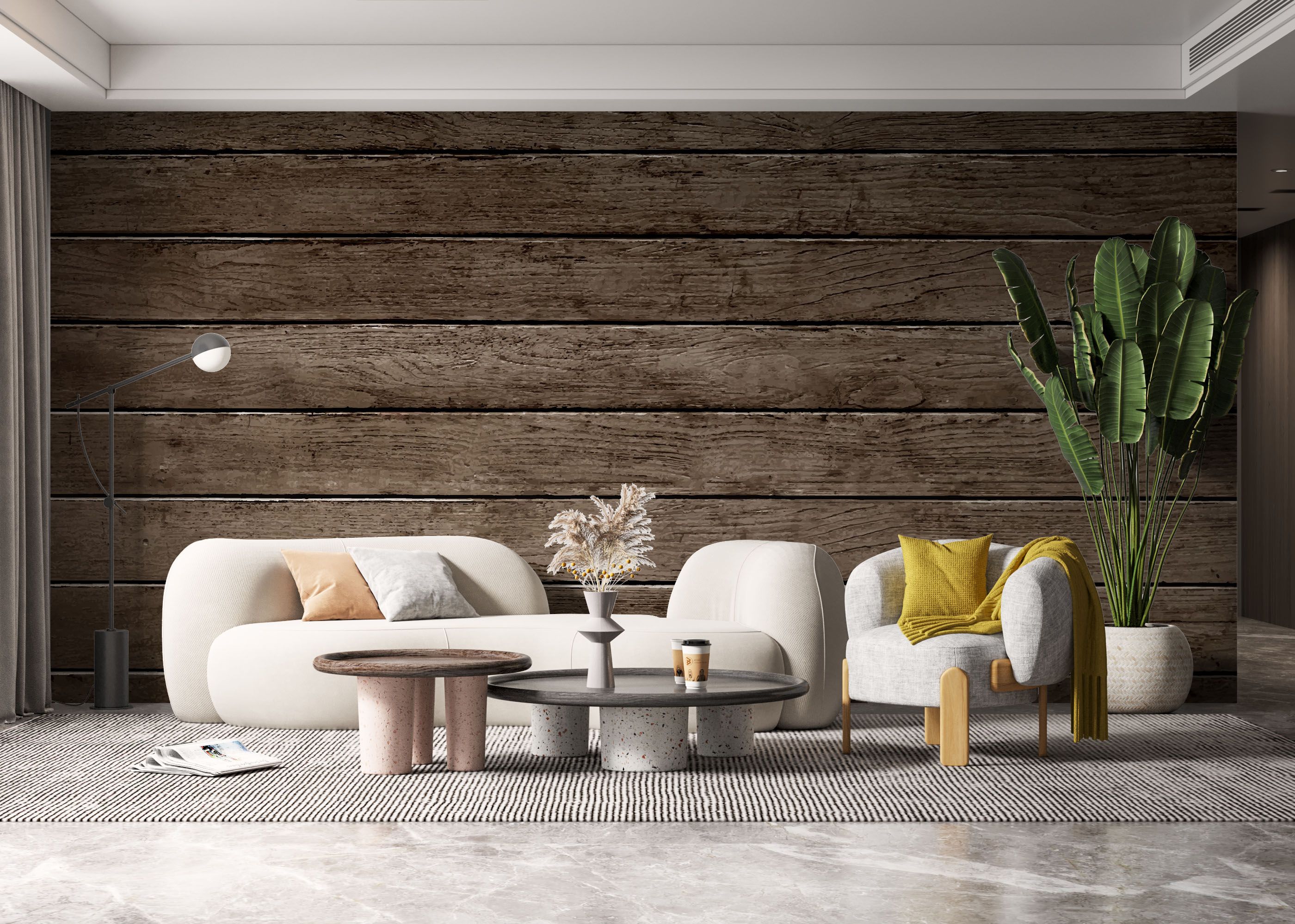 Brown Wooden Wall mockup 6