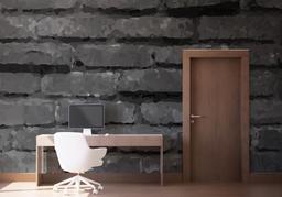 Dark Grey Stone Wall mockup 1