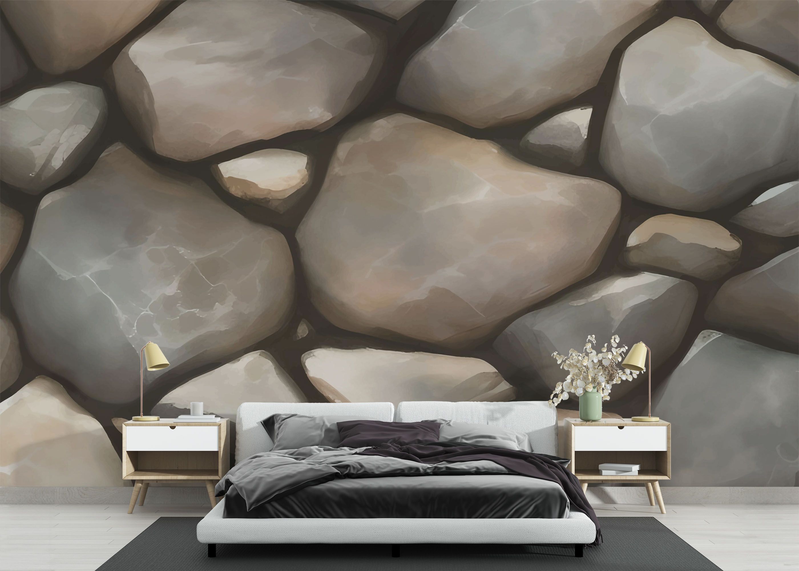 Big Rocks Wall mockup 3