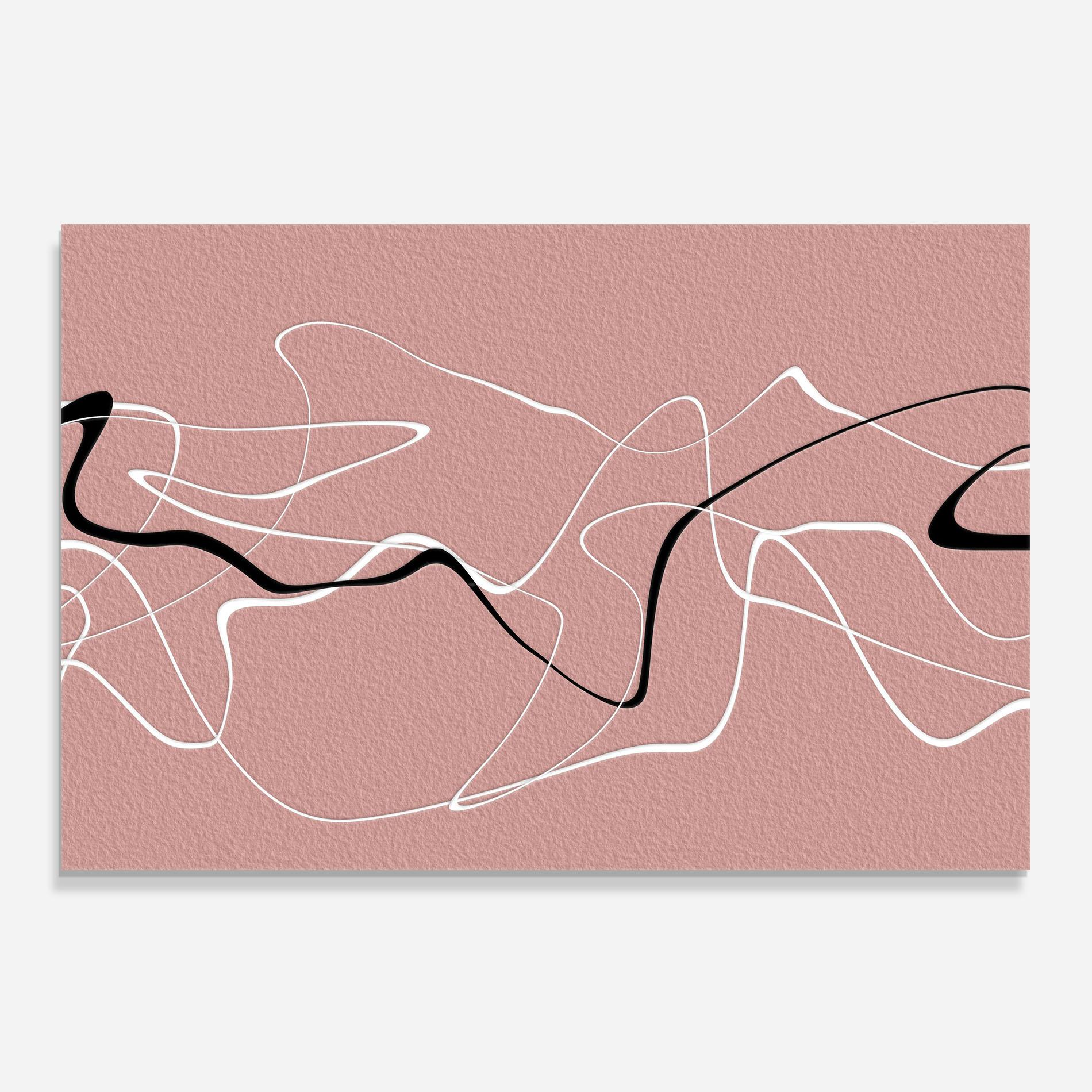 Konyhai üveg hátfal Abstract Pink Painting mockup 0