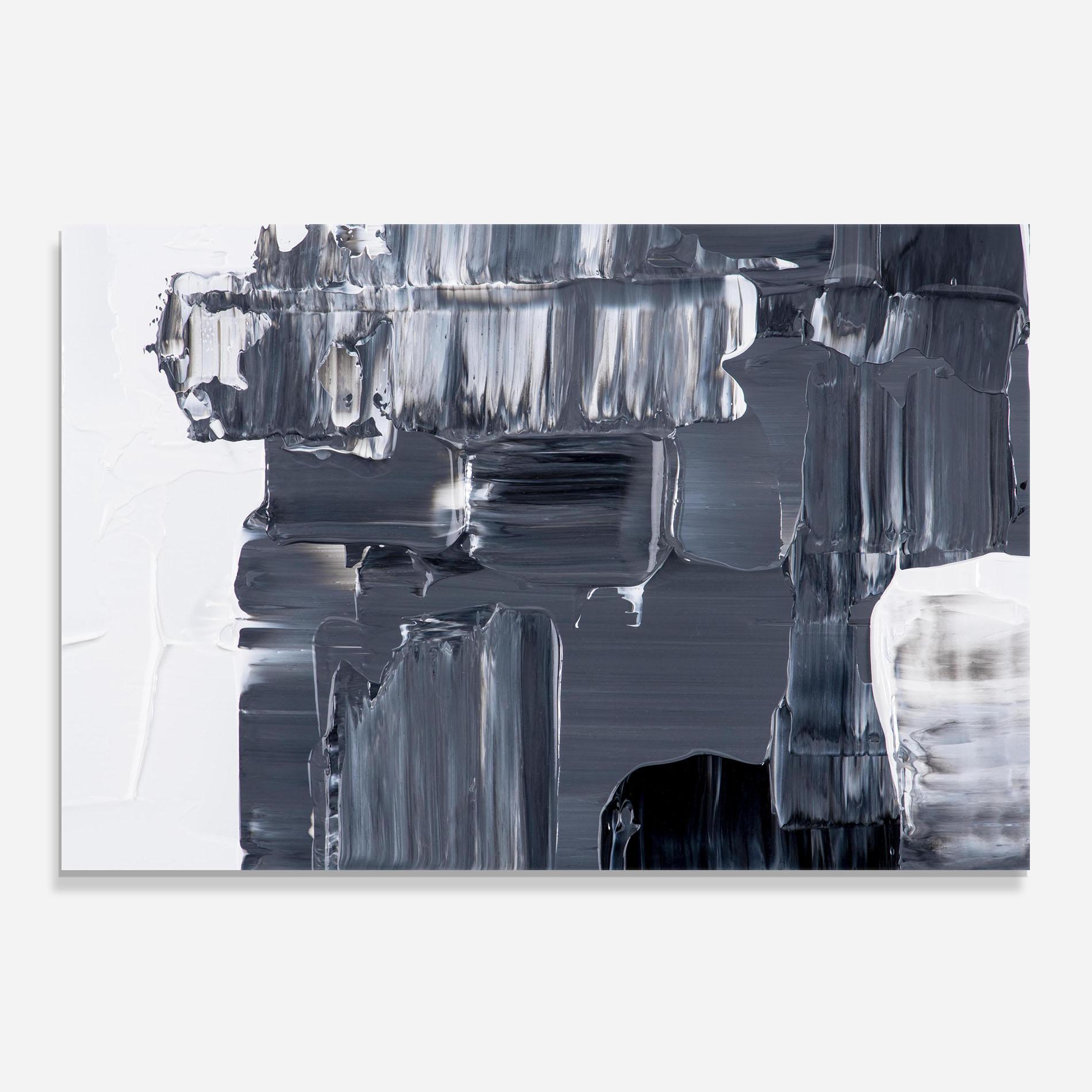 Konyhai üveg hátfal Black Acrylic Painting mockup 0