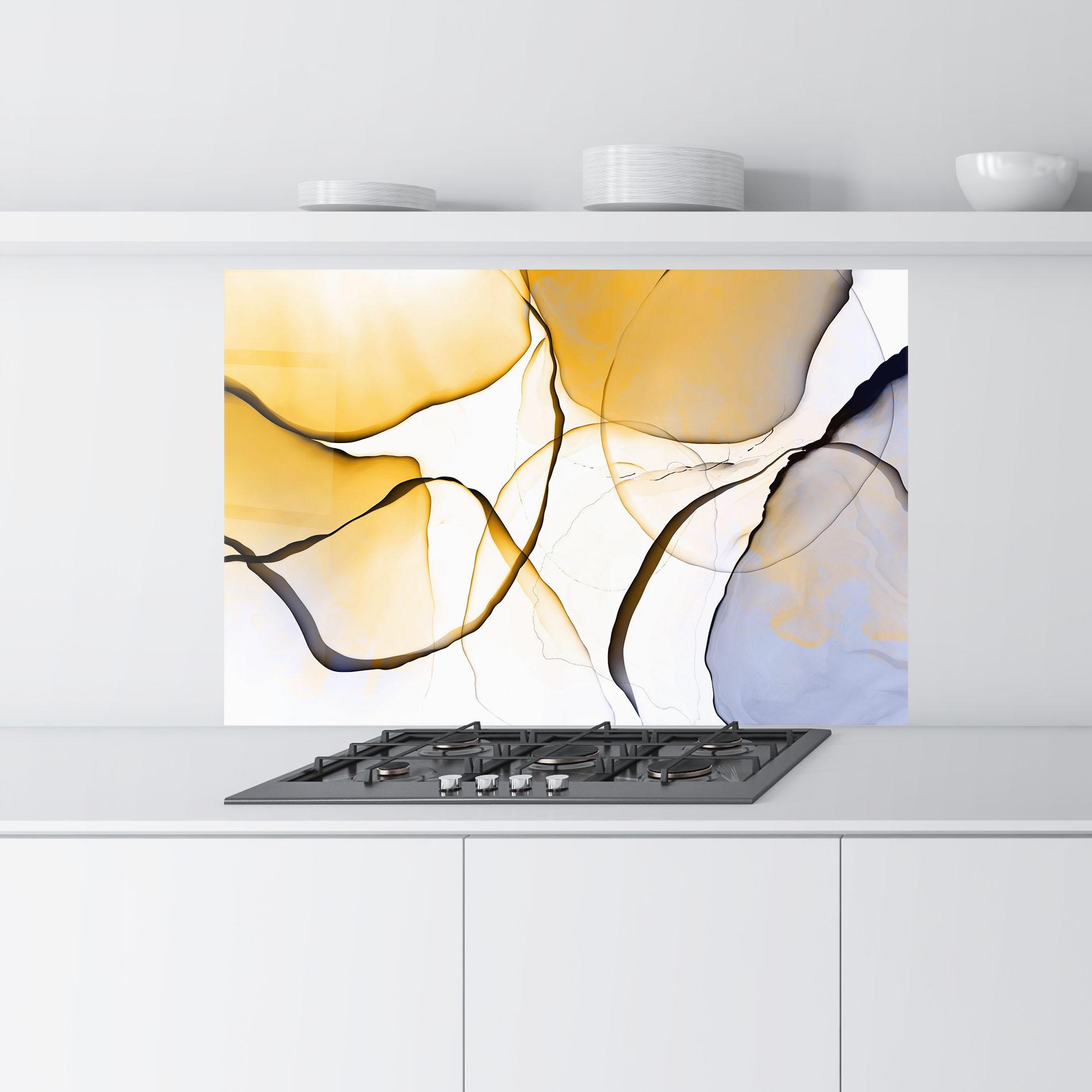 Konyhai üveg hátfal Abstract Alcohol Ink mockup 9