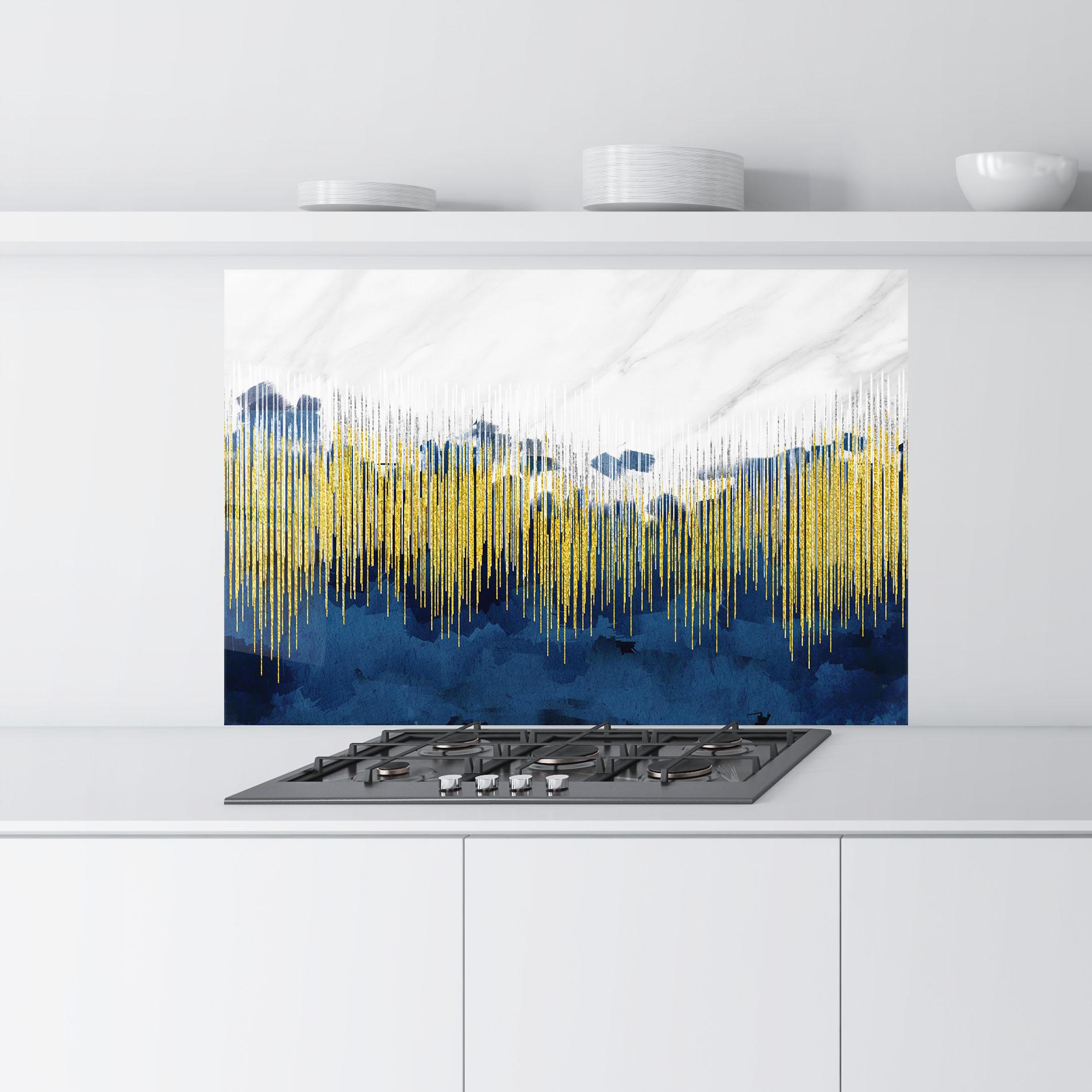 Konyhai üveg hátfal Abstract Marble Art mockup 9