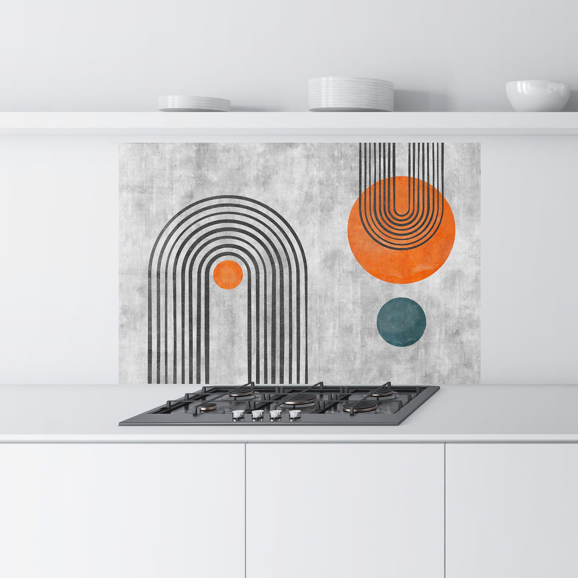 Abstract Orange Circles mockup 9