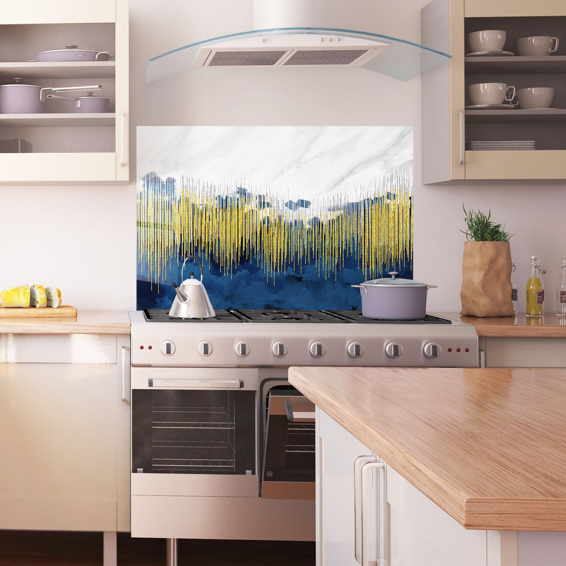 Konyhai üveg hátfal Abstract Marble Art mockup 1