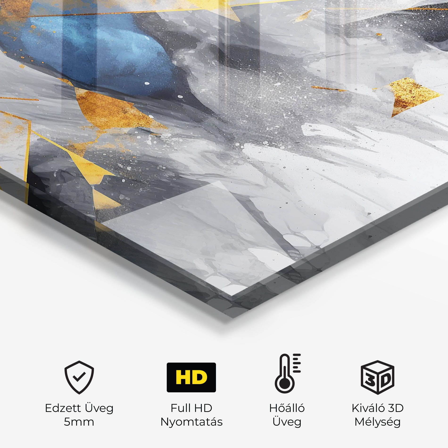 Abstract Gold Blue Pattern mockup 2