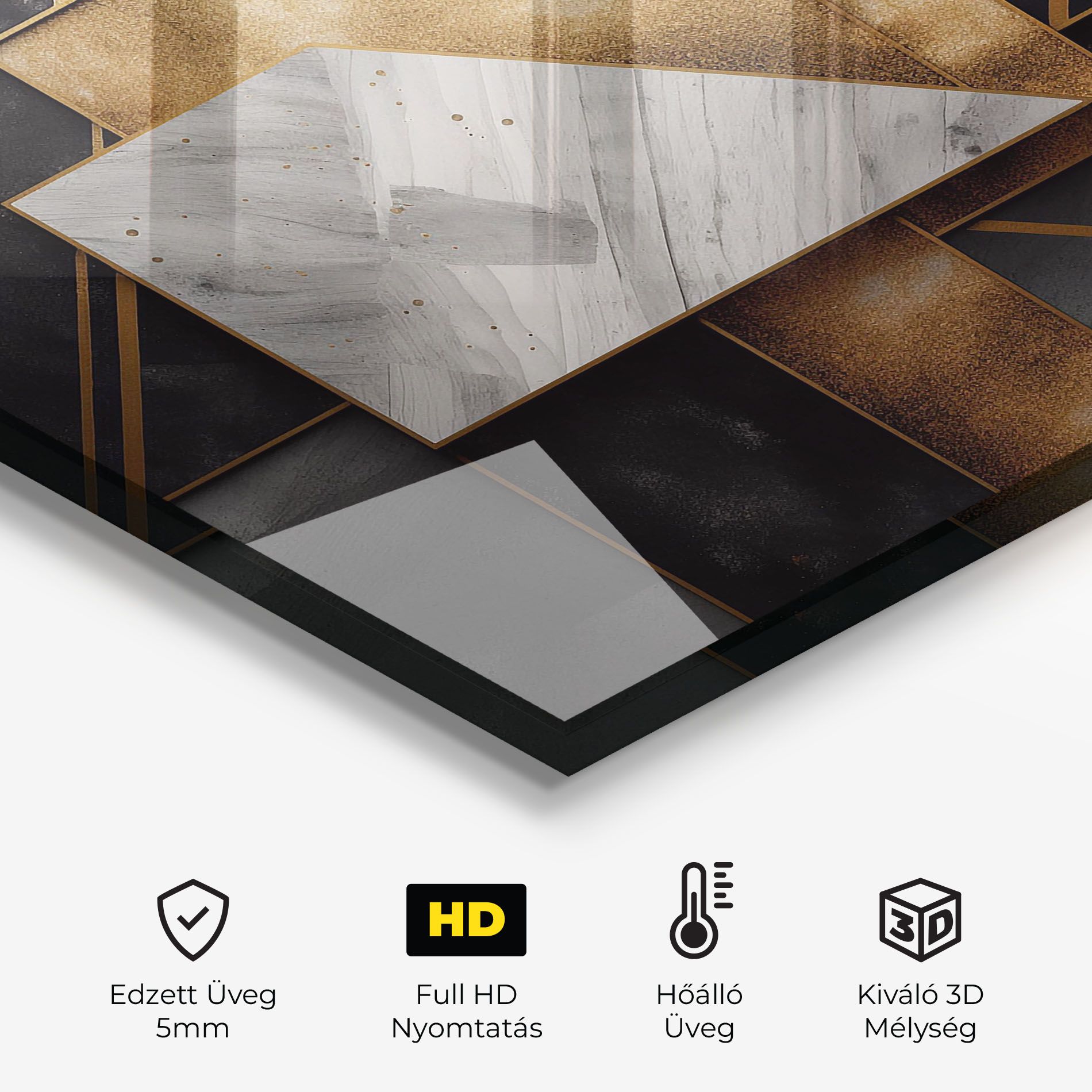 Abstract Gold Square mockup 2