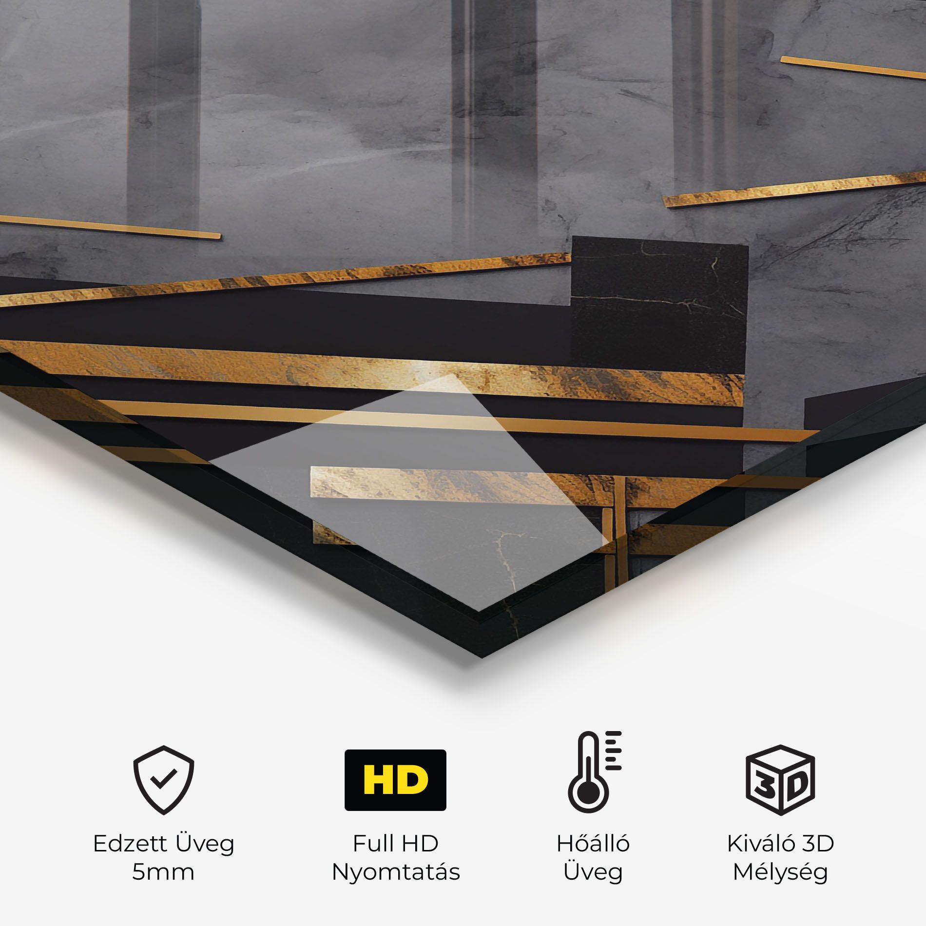 Grey Painting With Gold Lines mockup 2