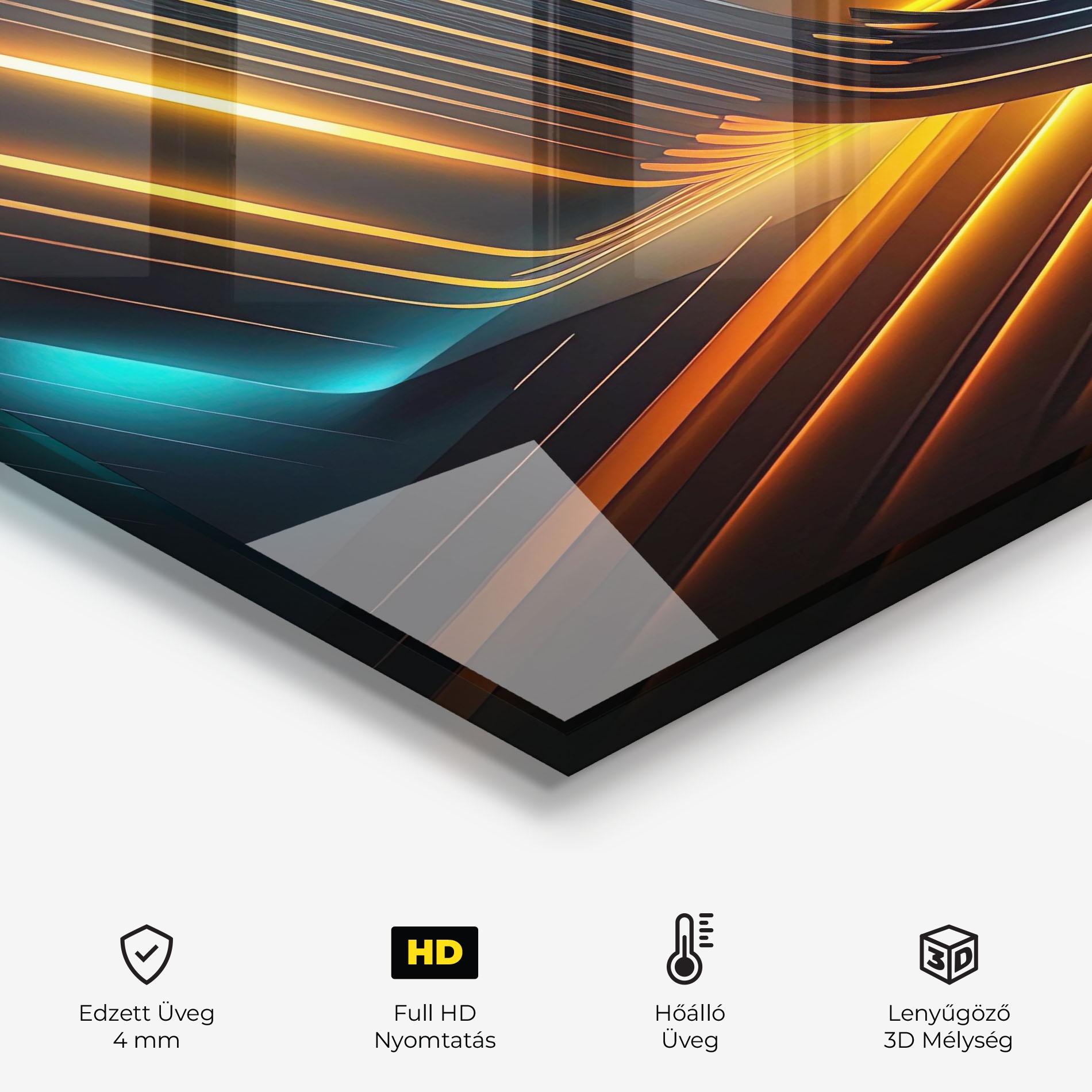 Konyhai üveg hátfal Futuristic Background mockup 2