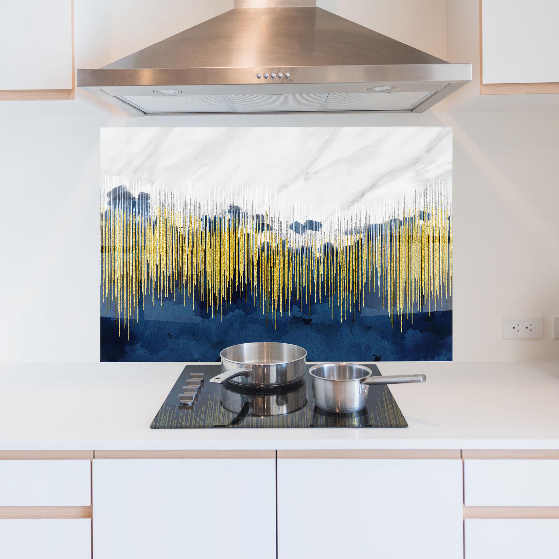 Konyhai üveg hátfal Abstract Marble Art mockup 5