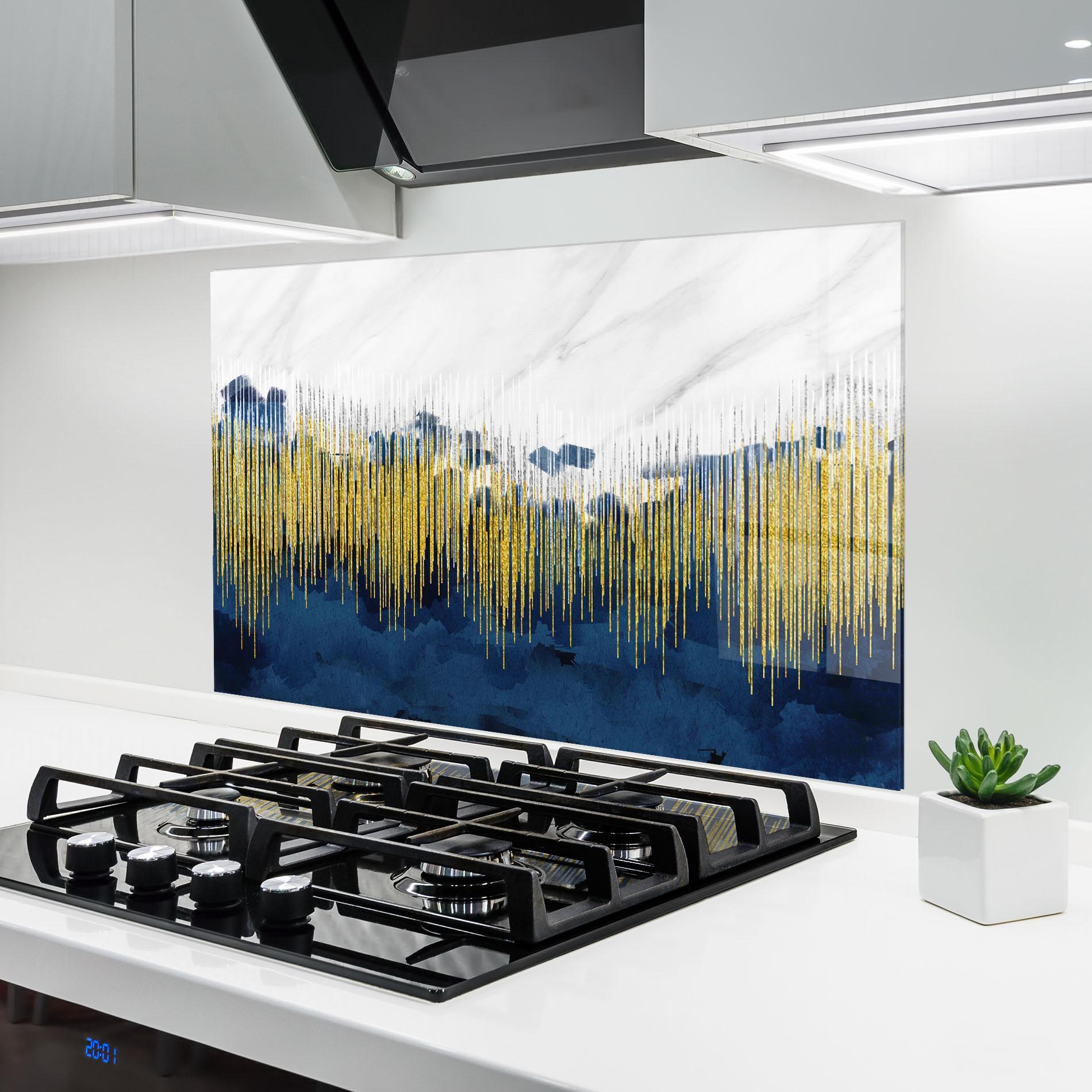 Konyhai üveg hátfal Abstract Marble Art mockup 6
