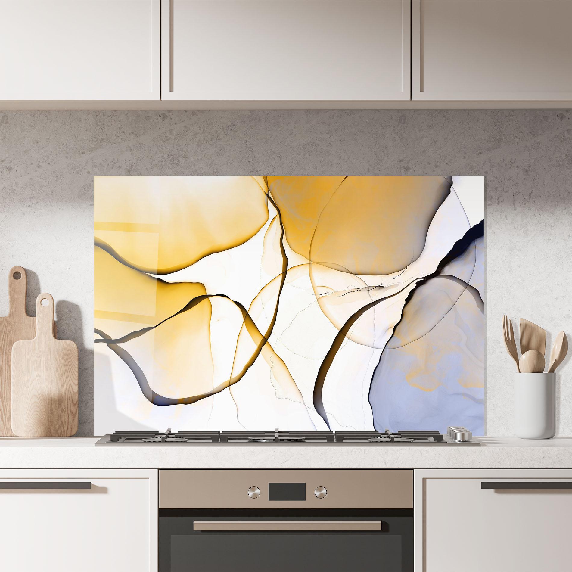 Konyhai üveg hátfal Abstract Alcohol Ink mockup 7