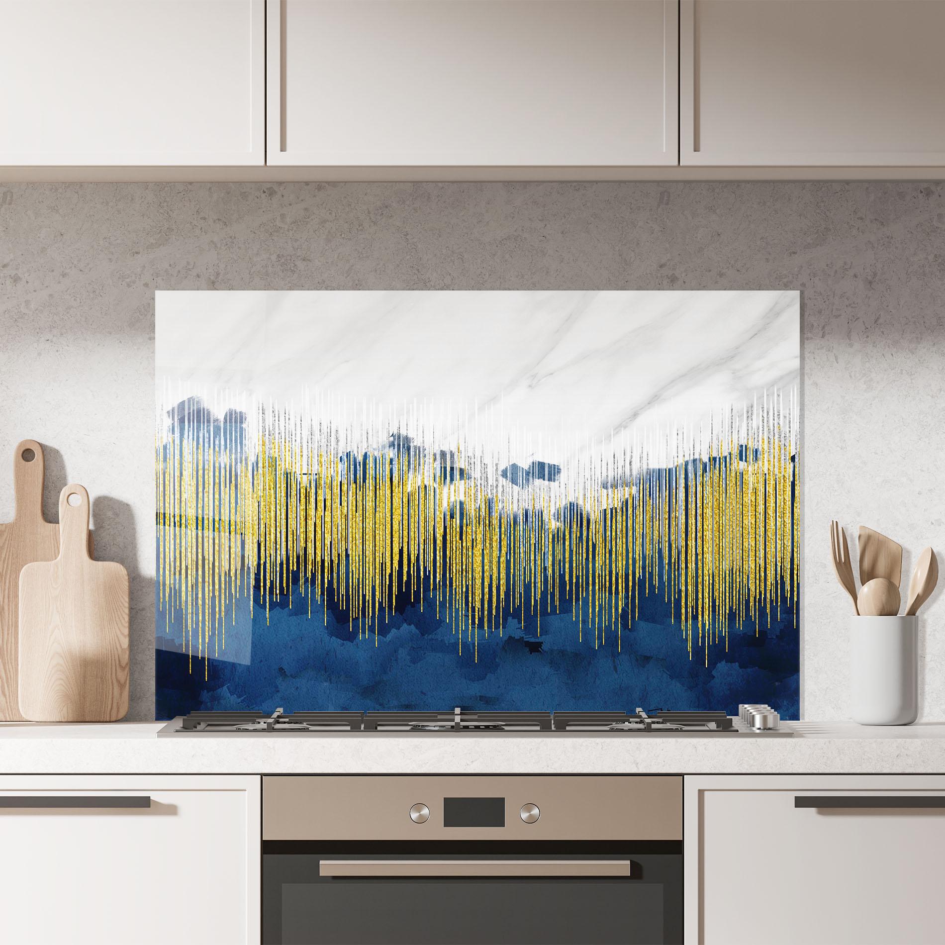 Konyhai üveg hátfal Abstract Marble Art mockup 7