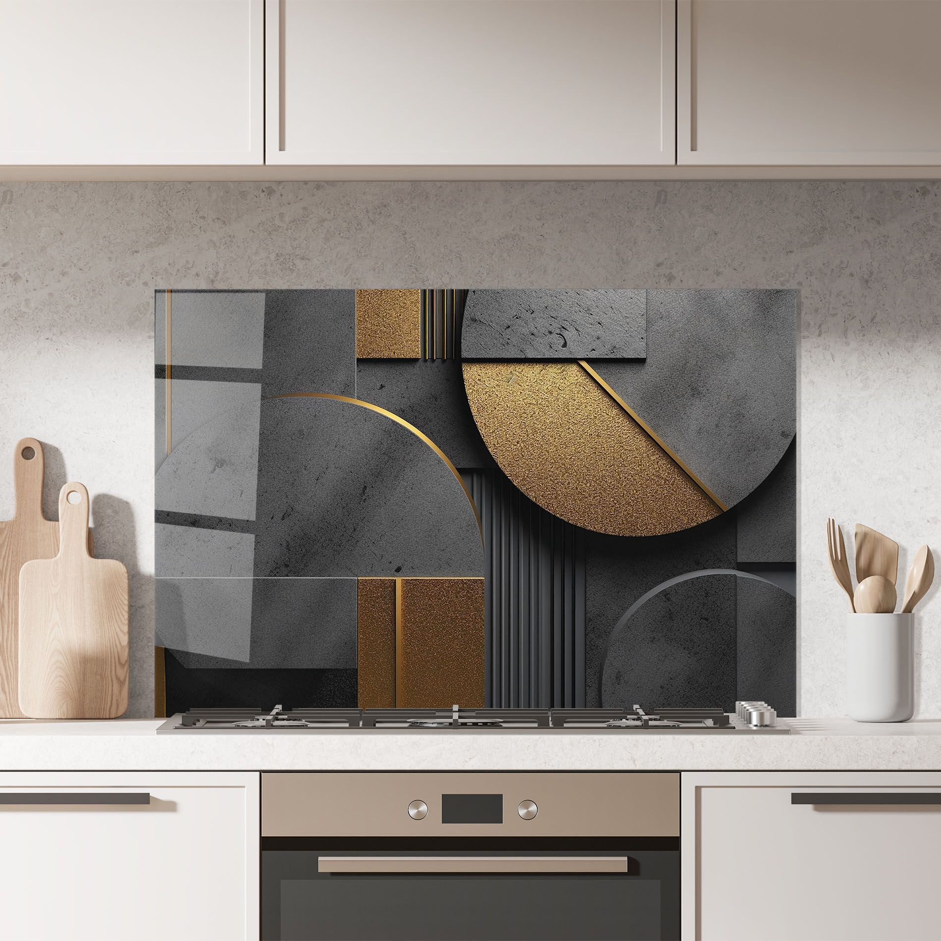 Gold With Grey Circle mockup 7