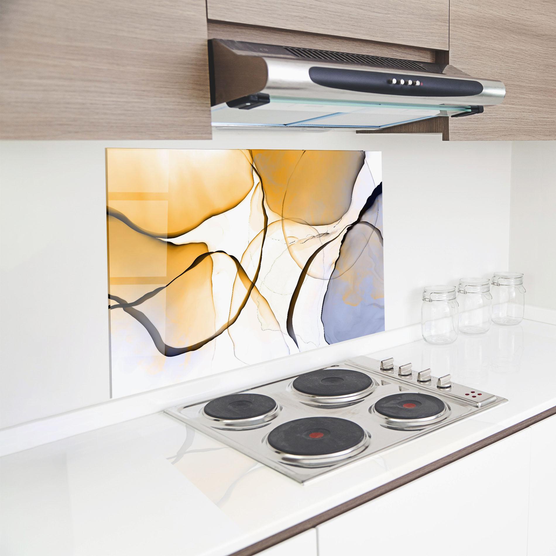 Konyhai üveg hátfal Abstract Alcohol Ink mockup 8