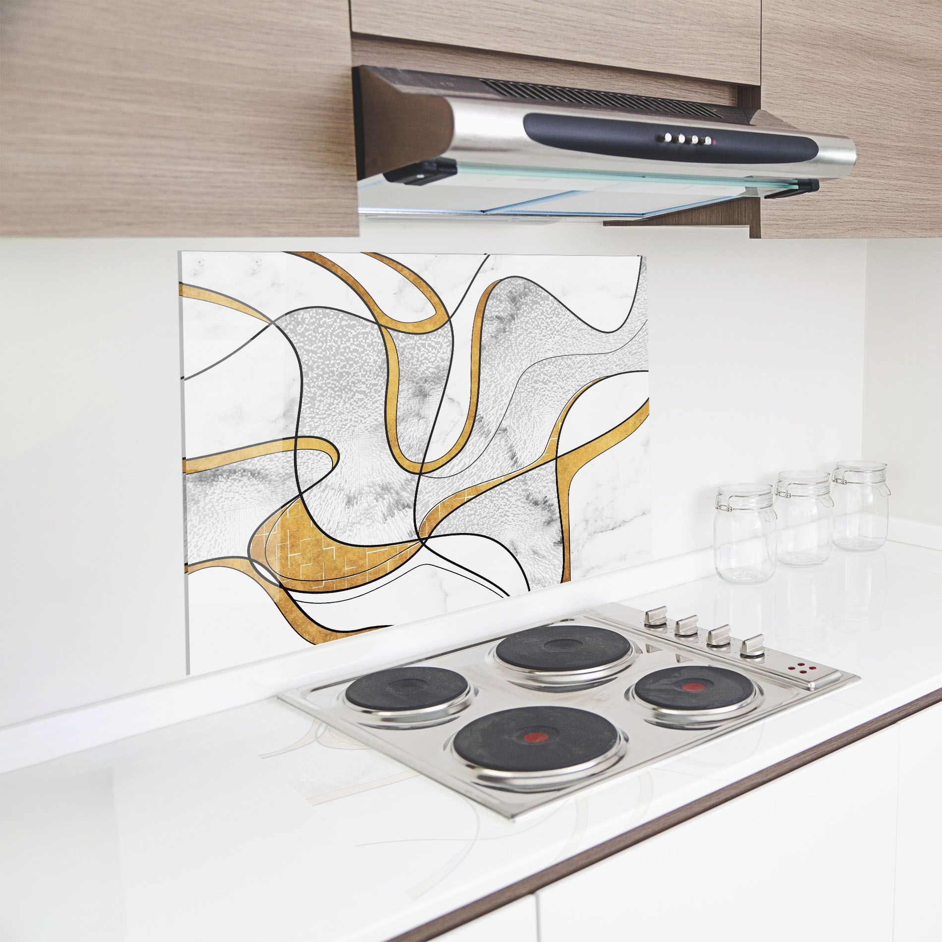 Abstract Gold Lines mockup 8