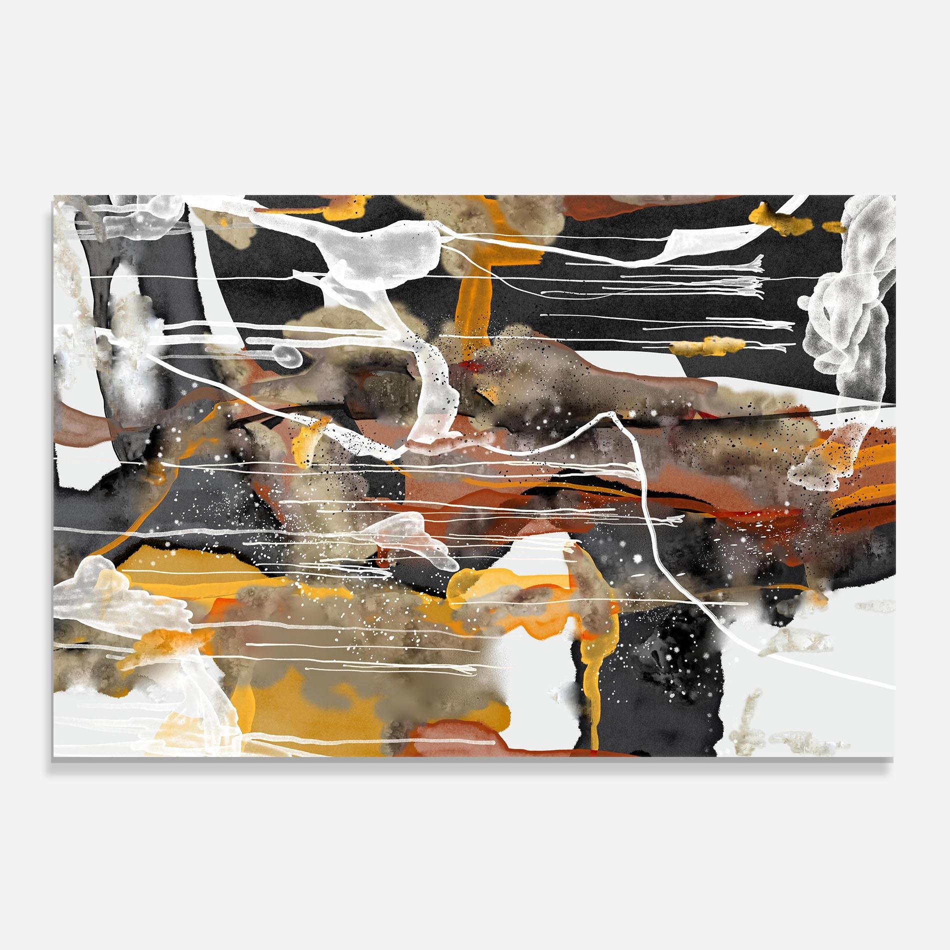 Konyhai üveg hátfal Abstract Water Colors mockup 0