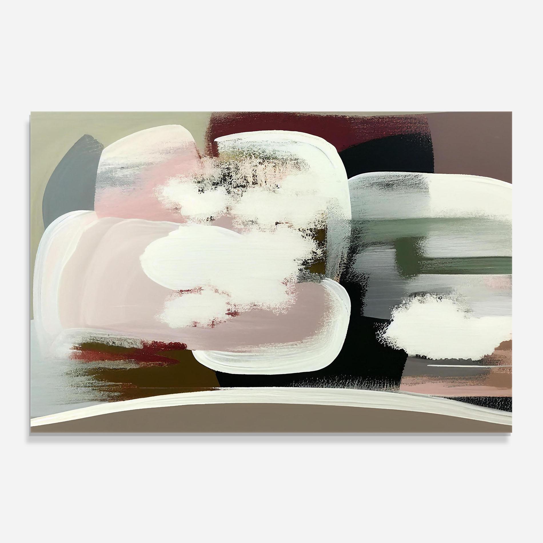Konyhai üveg hátfal Abstract White Clouds mockup 0