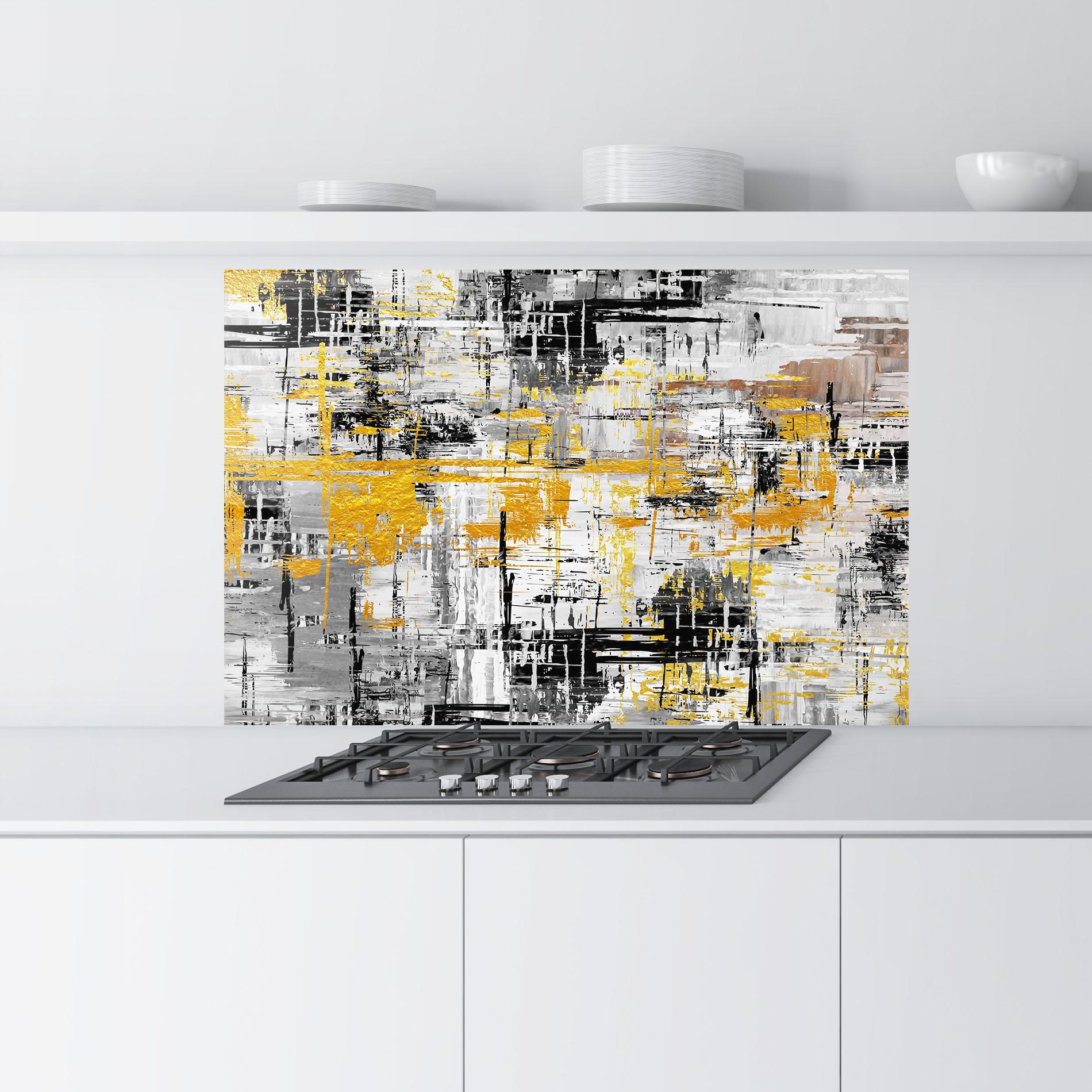 Konyhai üveg hátfal Abstract Mix Color mockup 9